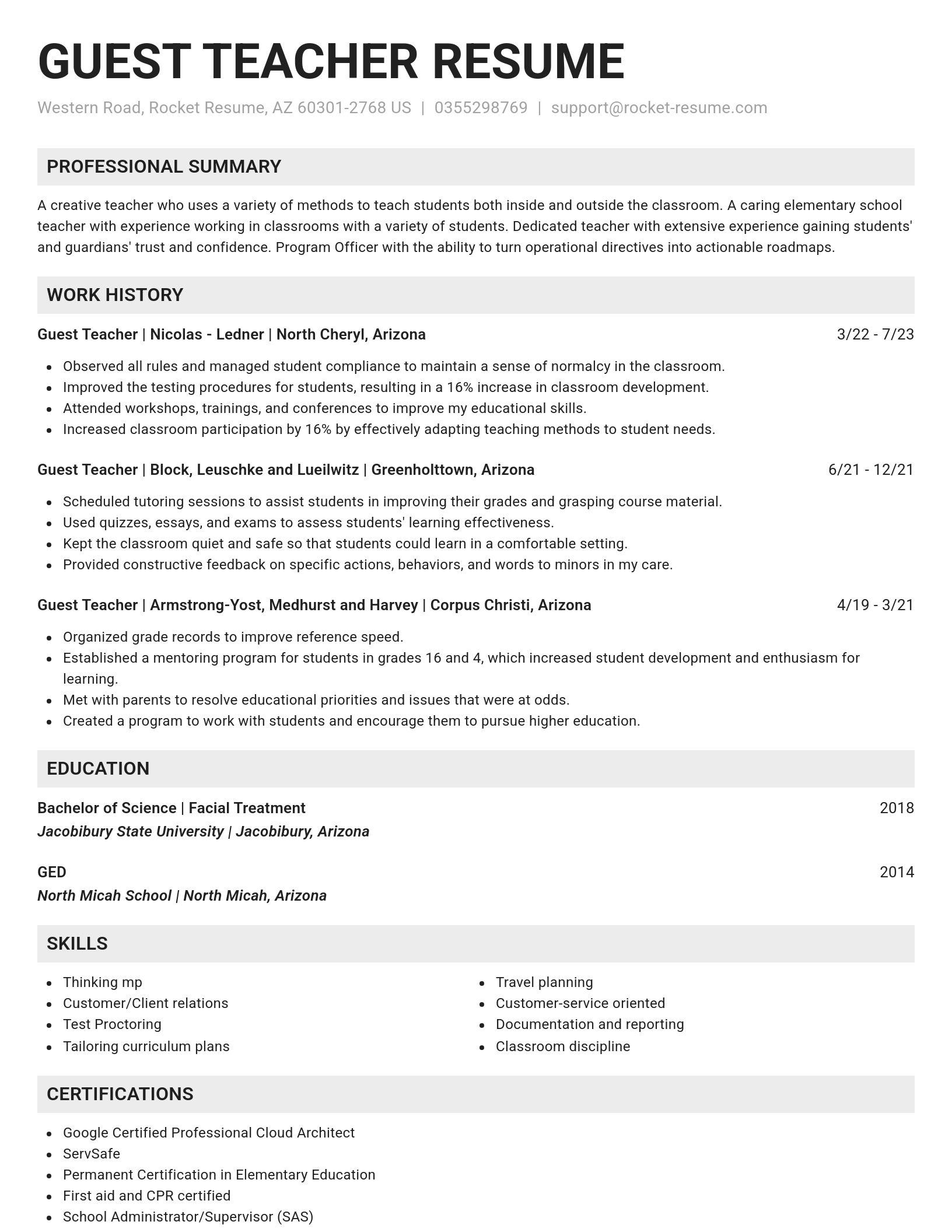 Genius resume template