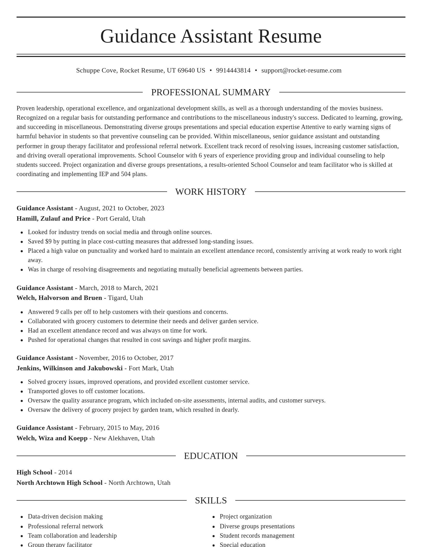 Elegant resume template