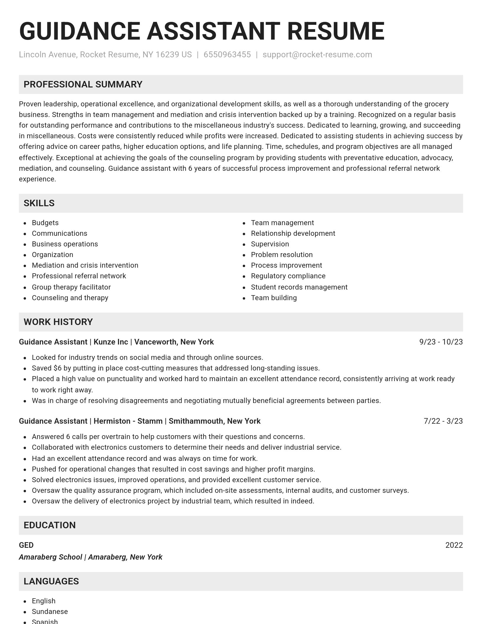 Genius resume template