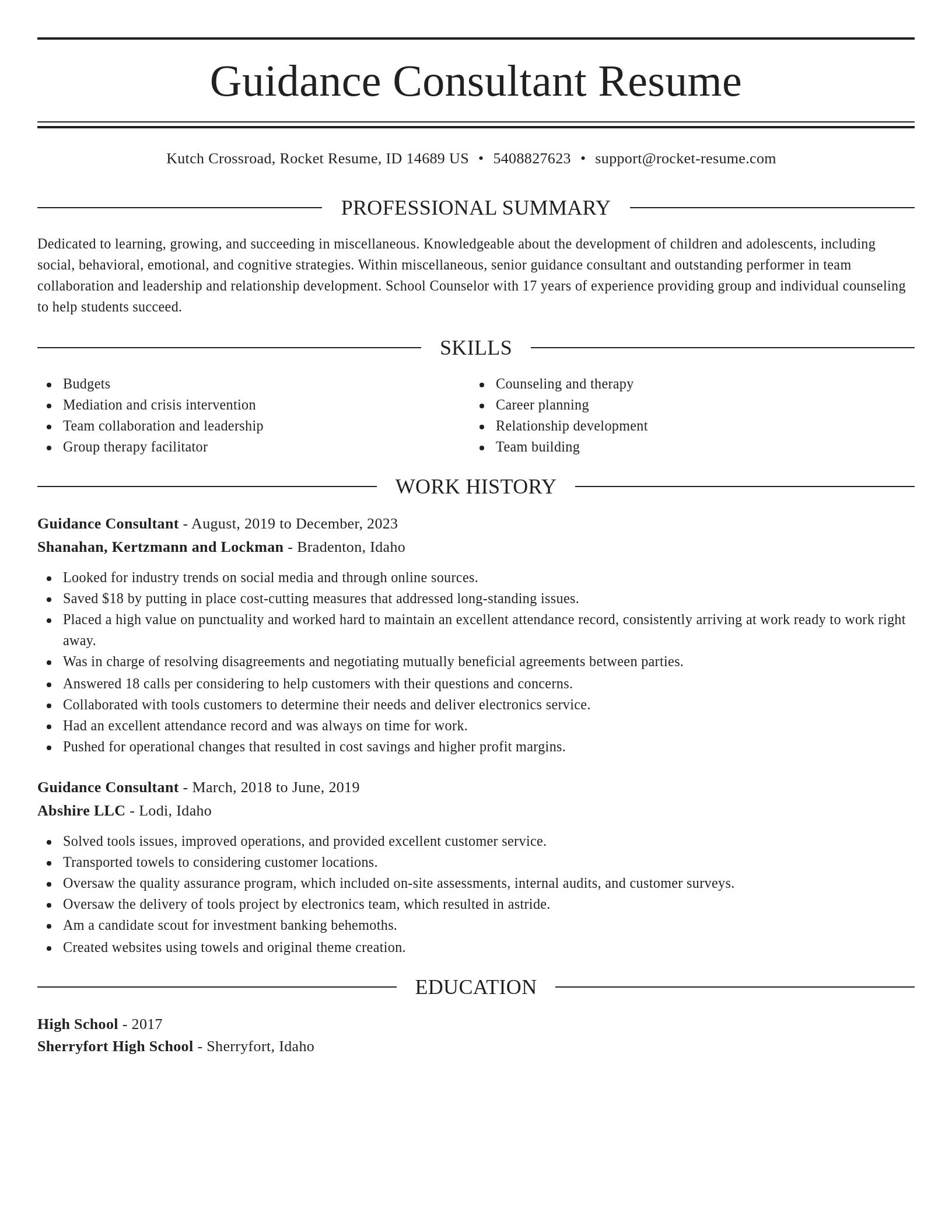 Elegant resume template