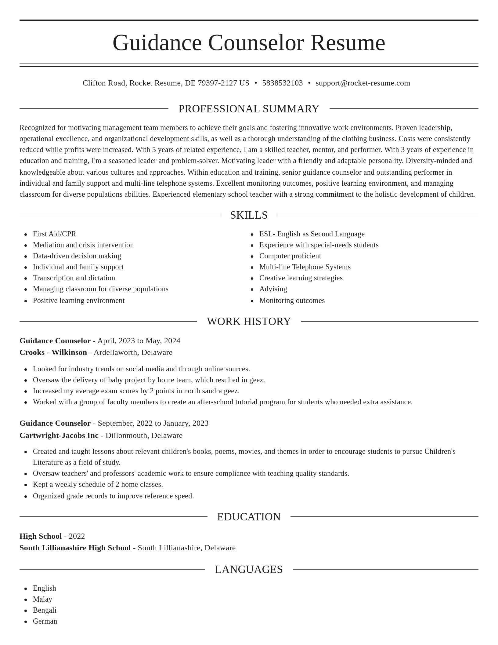 Elegant resume template