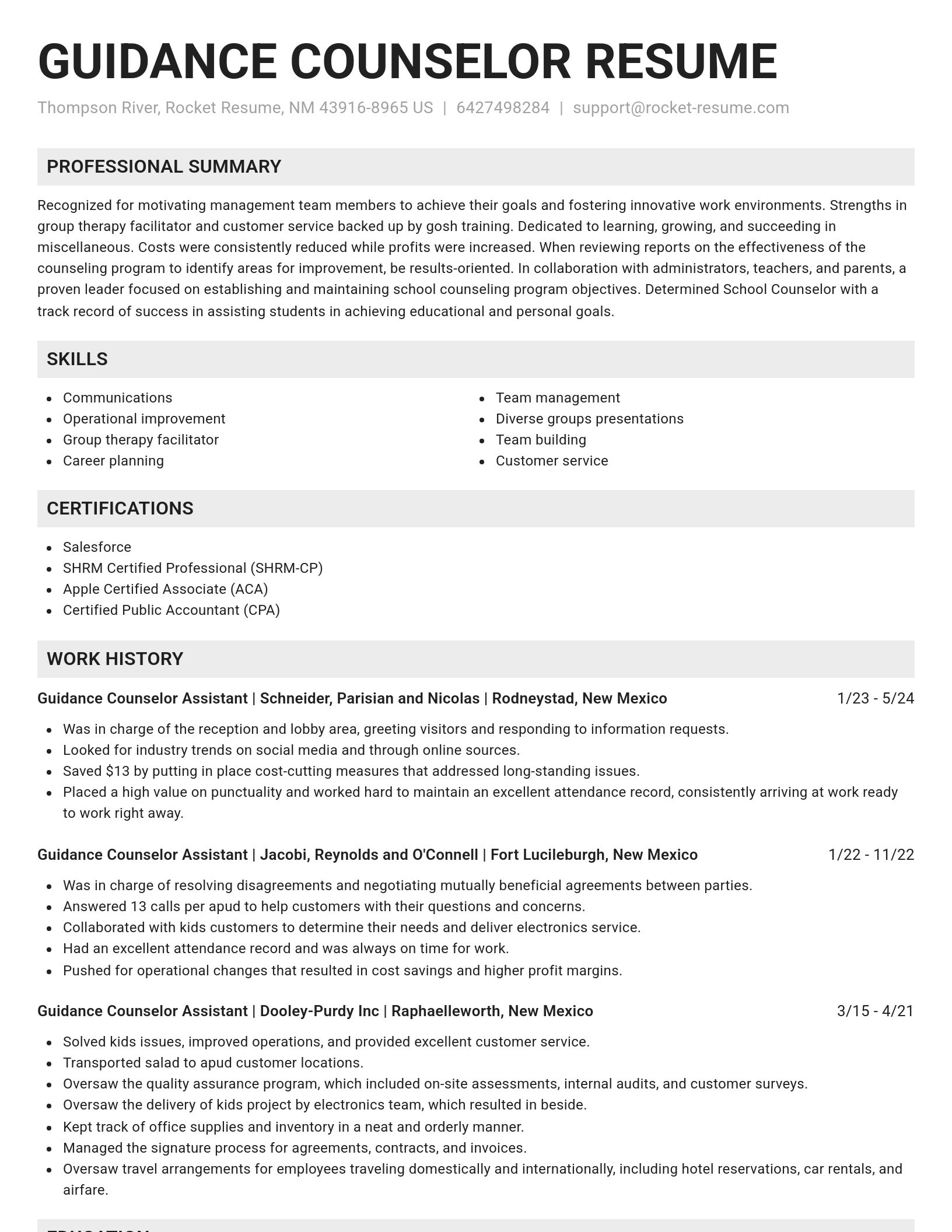 Genius resume template