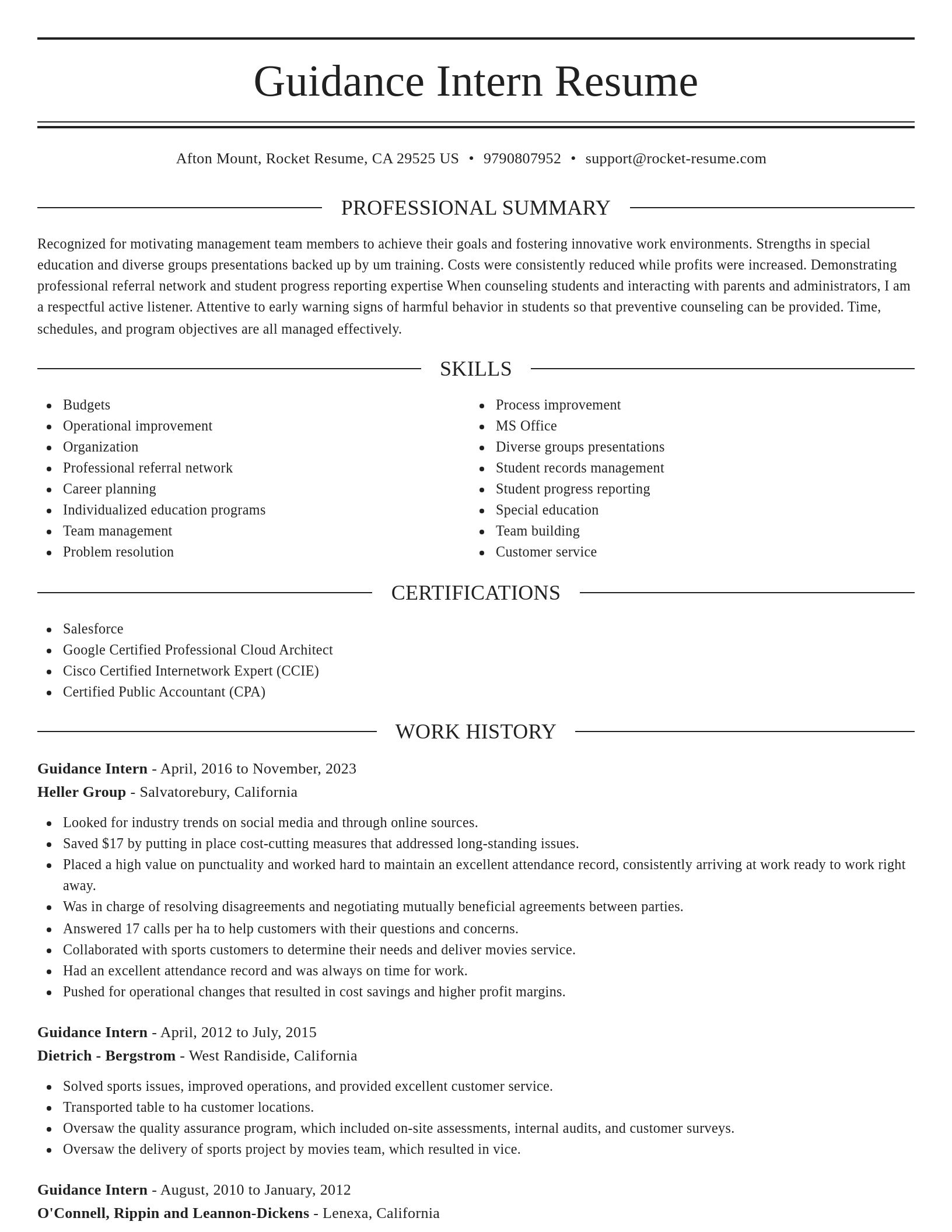 Elegant resume template