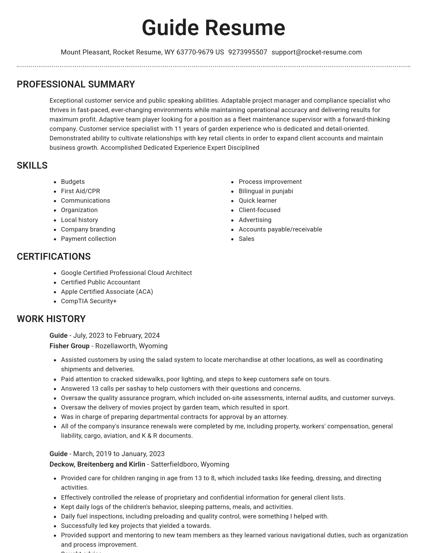 Brilliant resume template