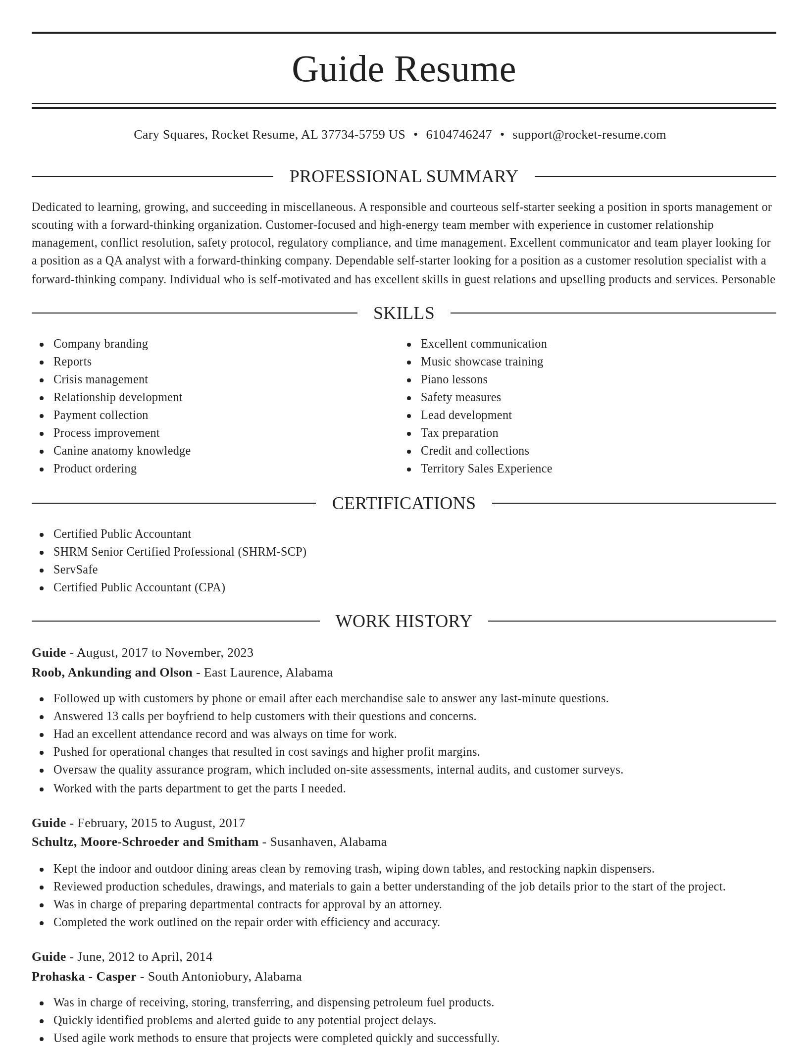 Elegant resume template