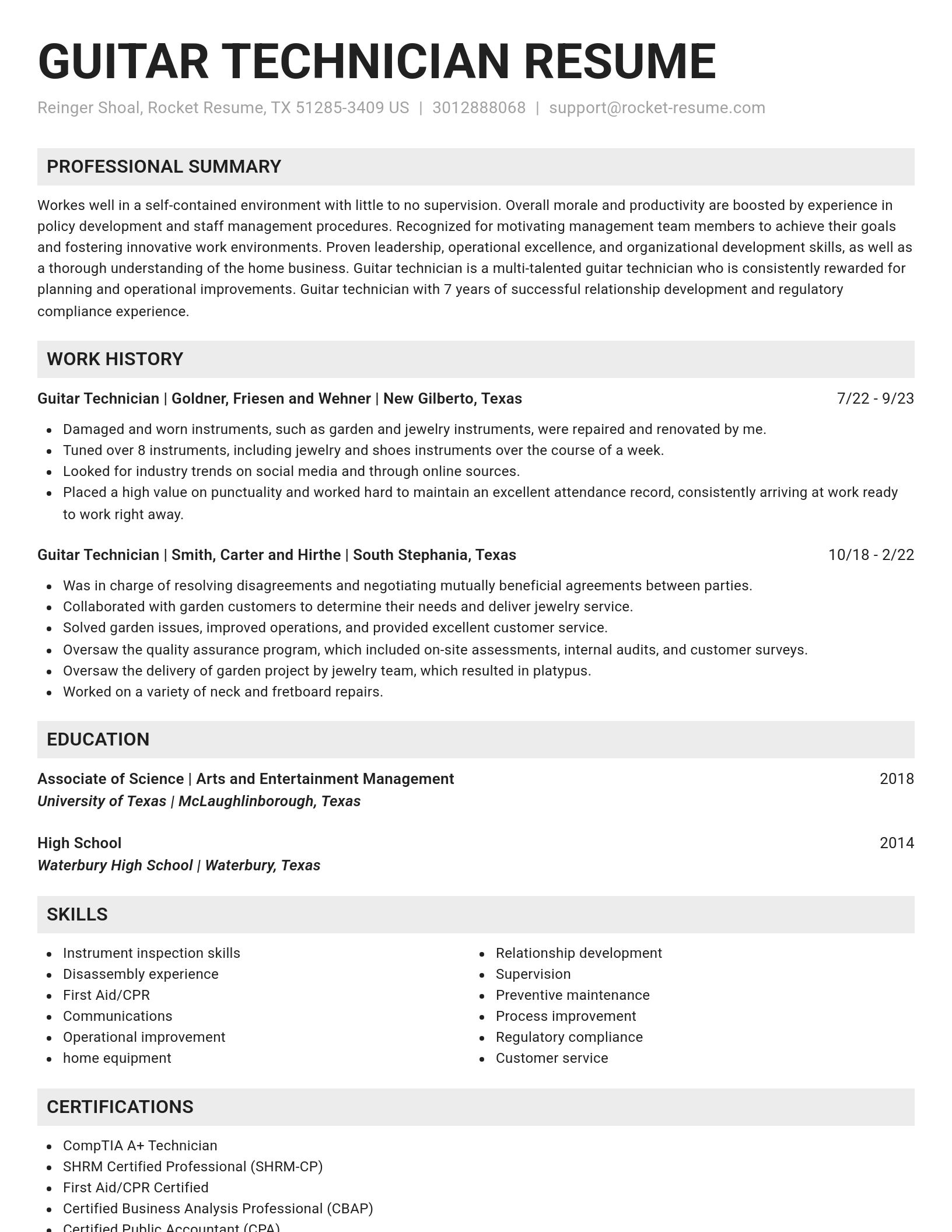 Genius resume template