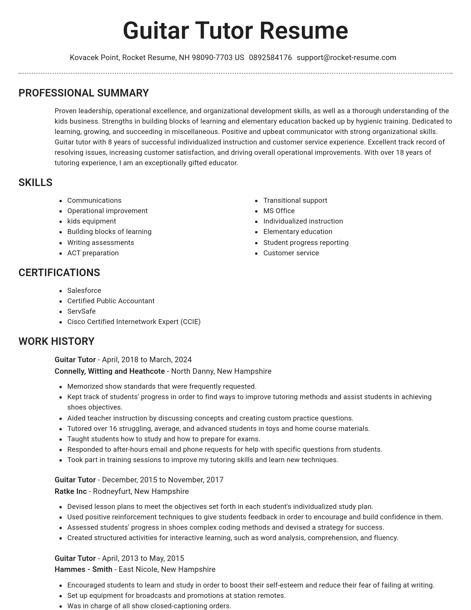 Brilliant resume template