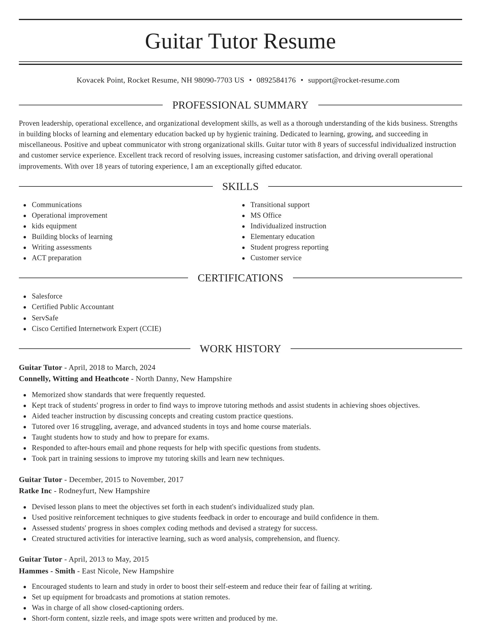 Elegant resume template