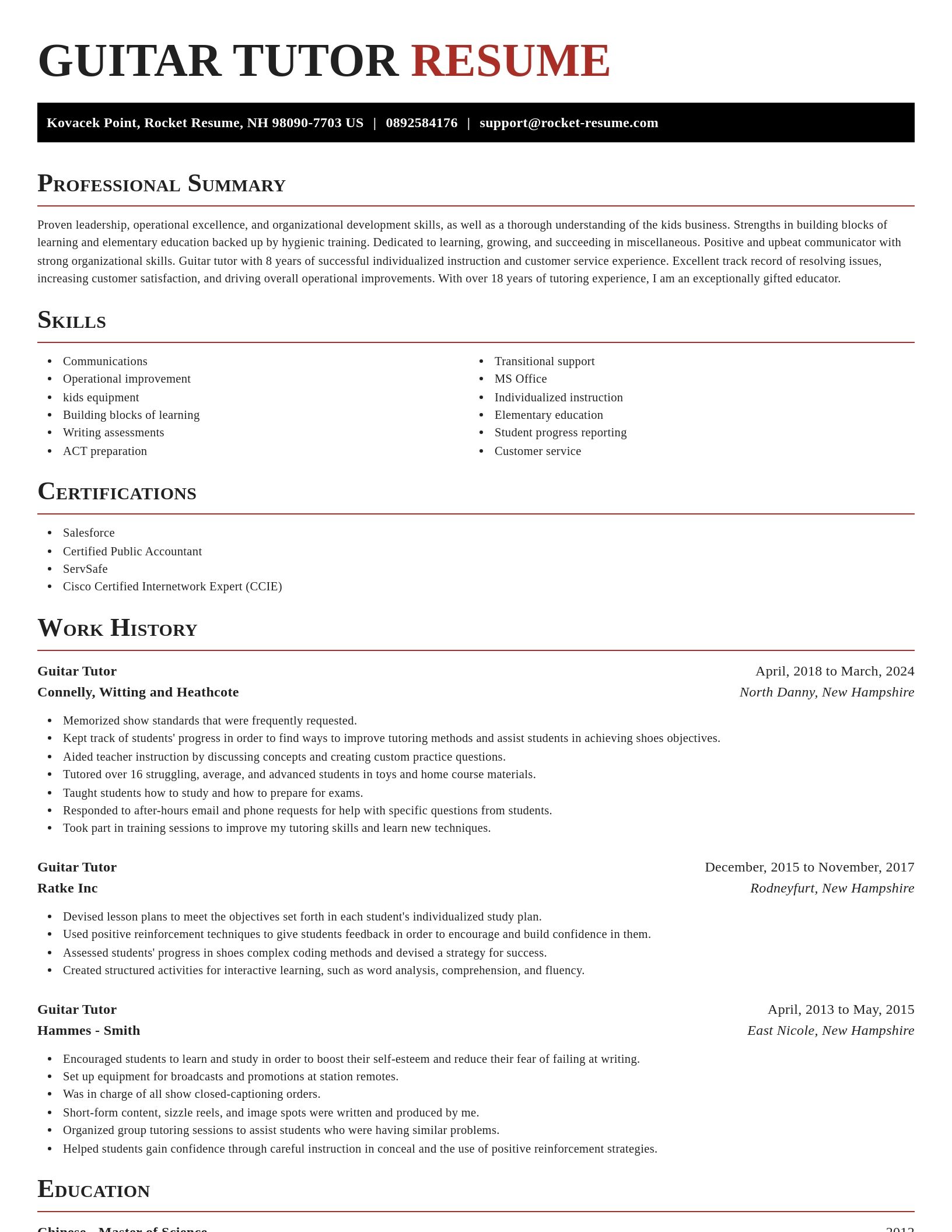 Exquisite resume template