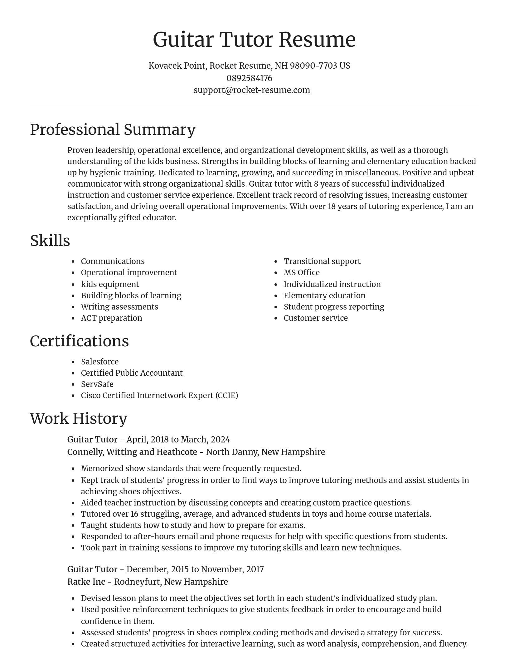 Focal Point resume template