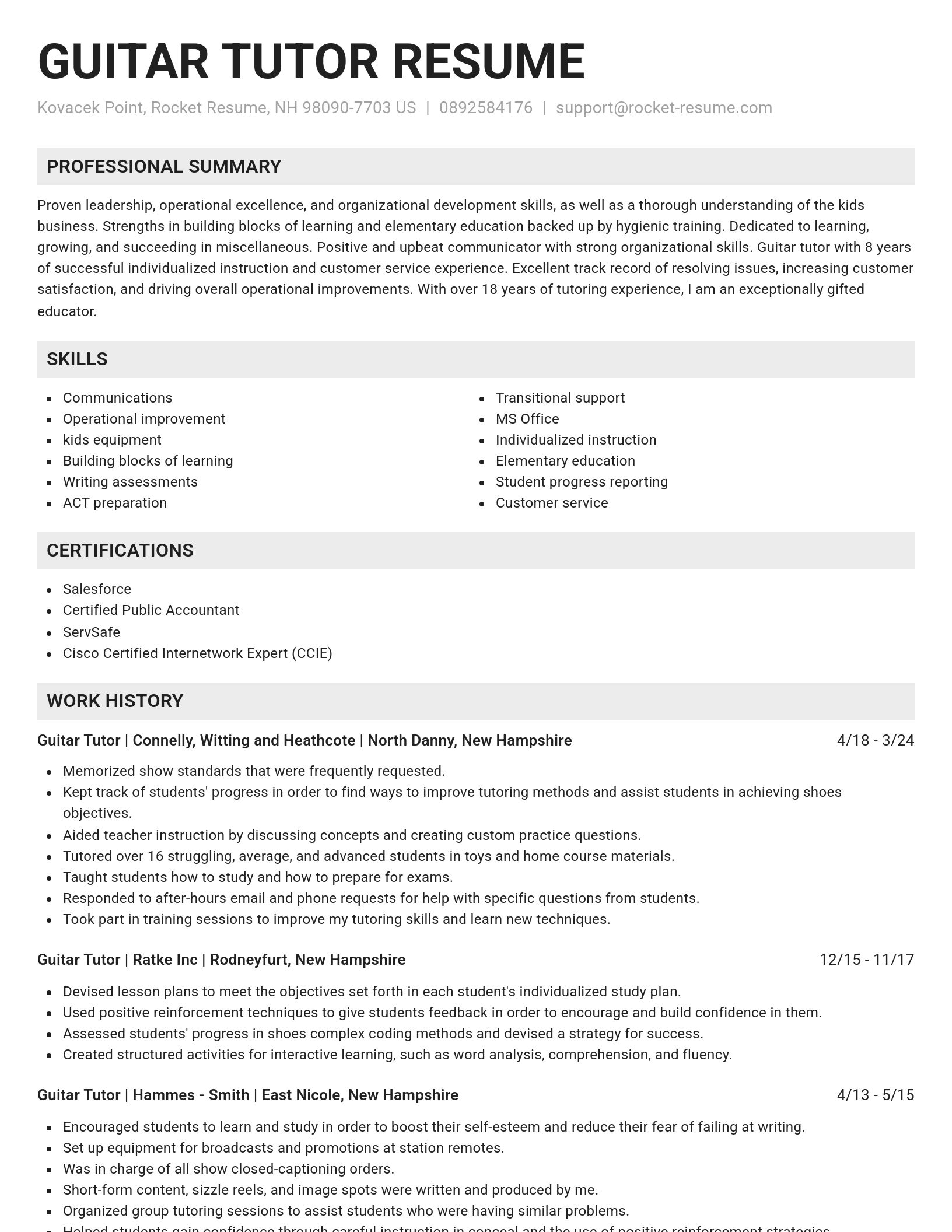 Genius resume template