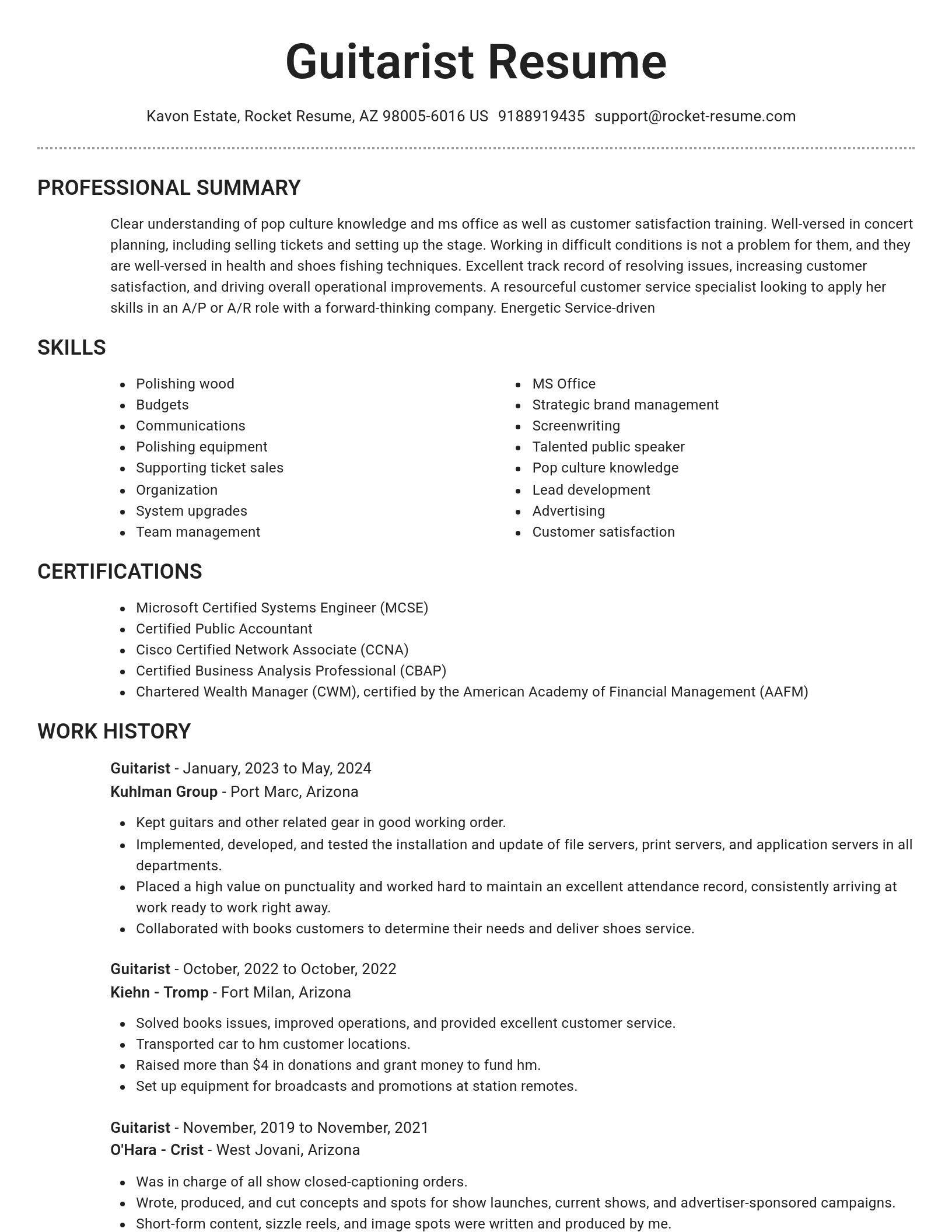 Brilliant resume template