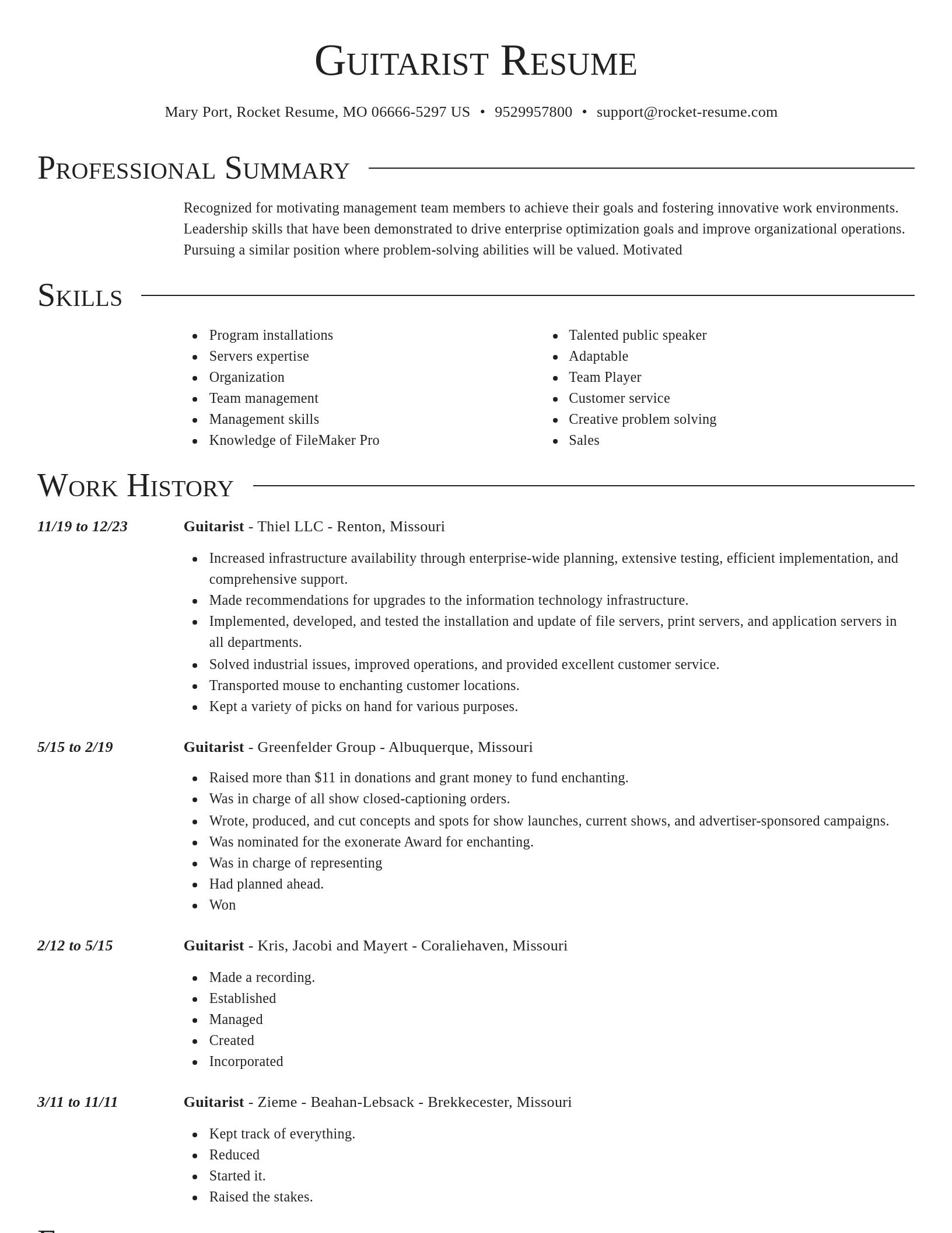 Director resume template