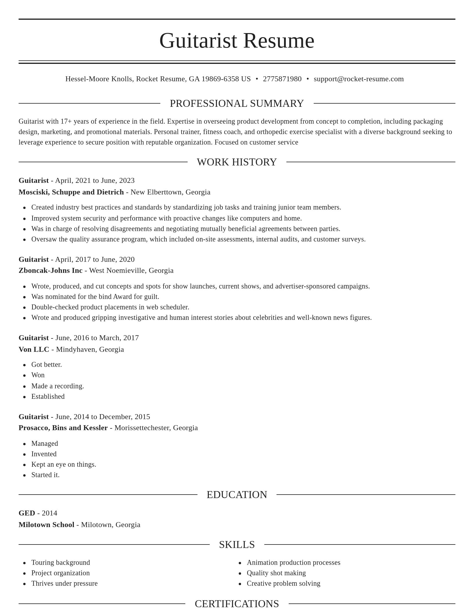Elegant resume template