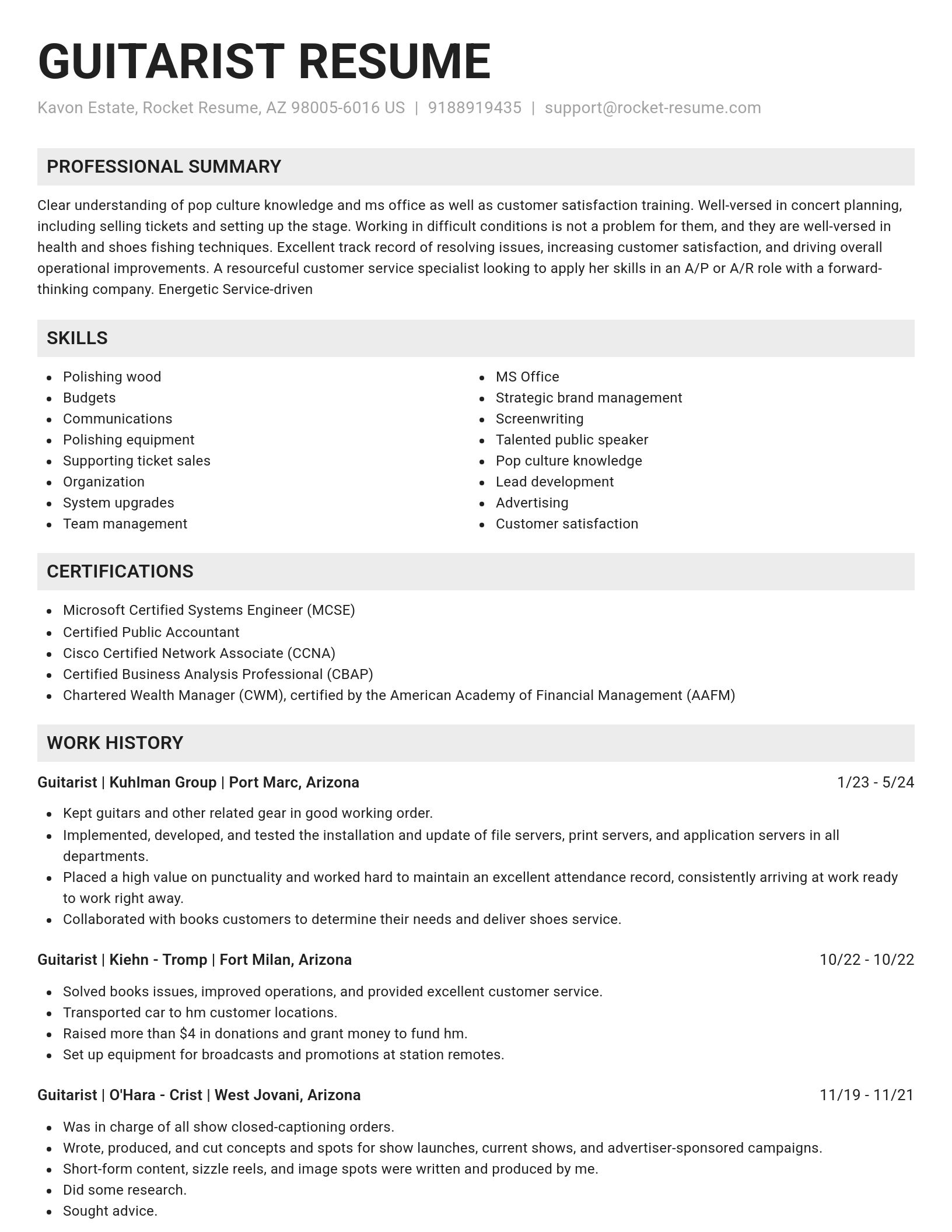 Genius resume template