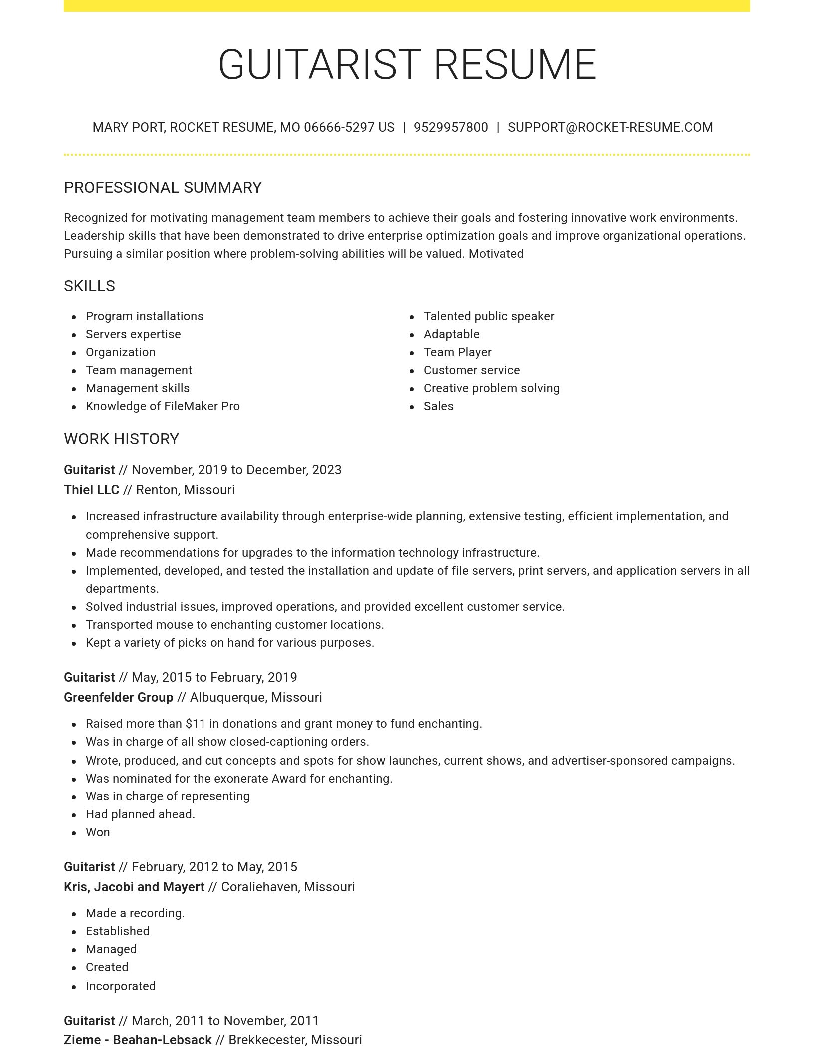 Grand resume template