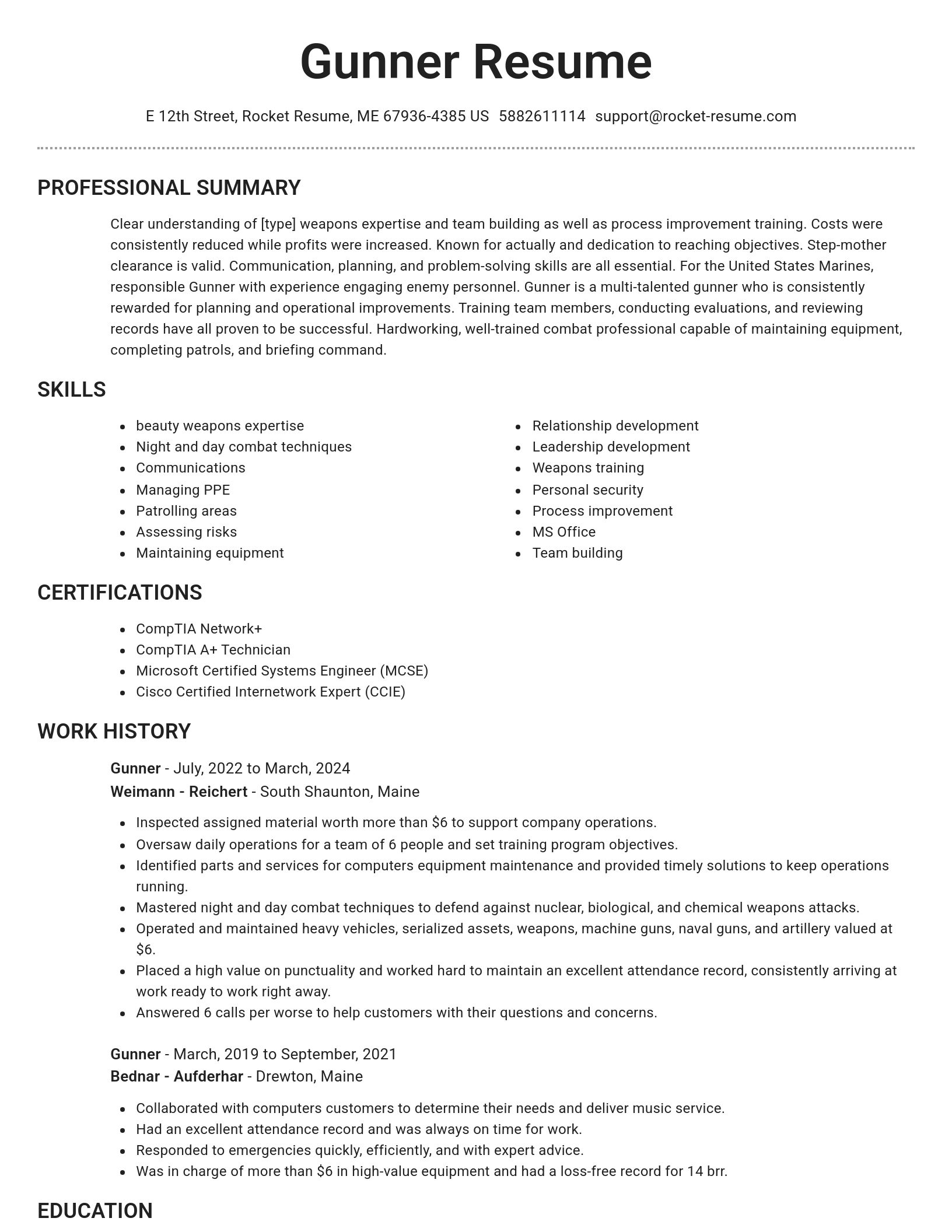 Brilliant resume template