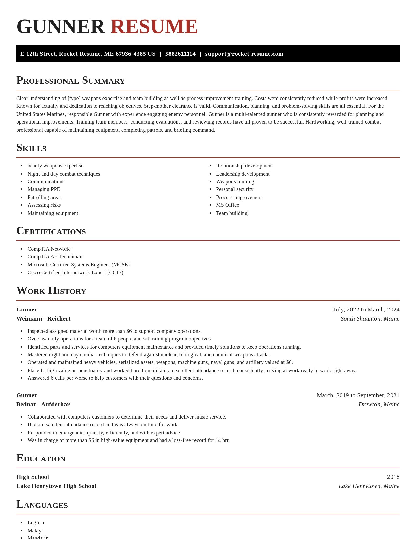 Exquisite resume template