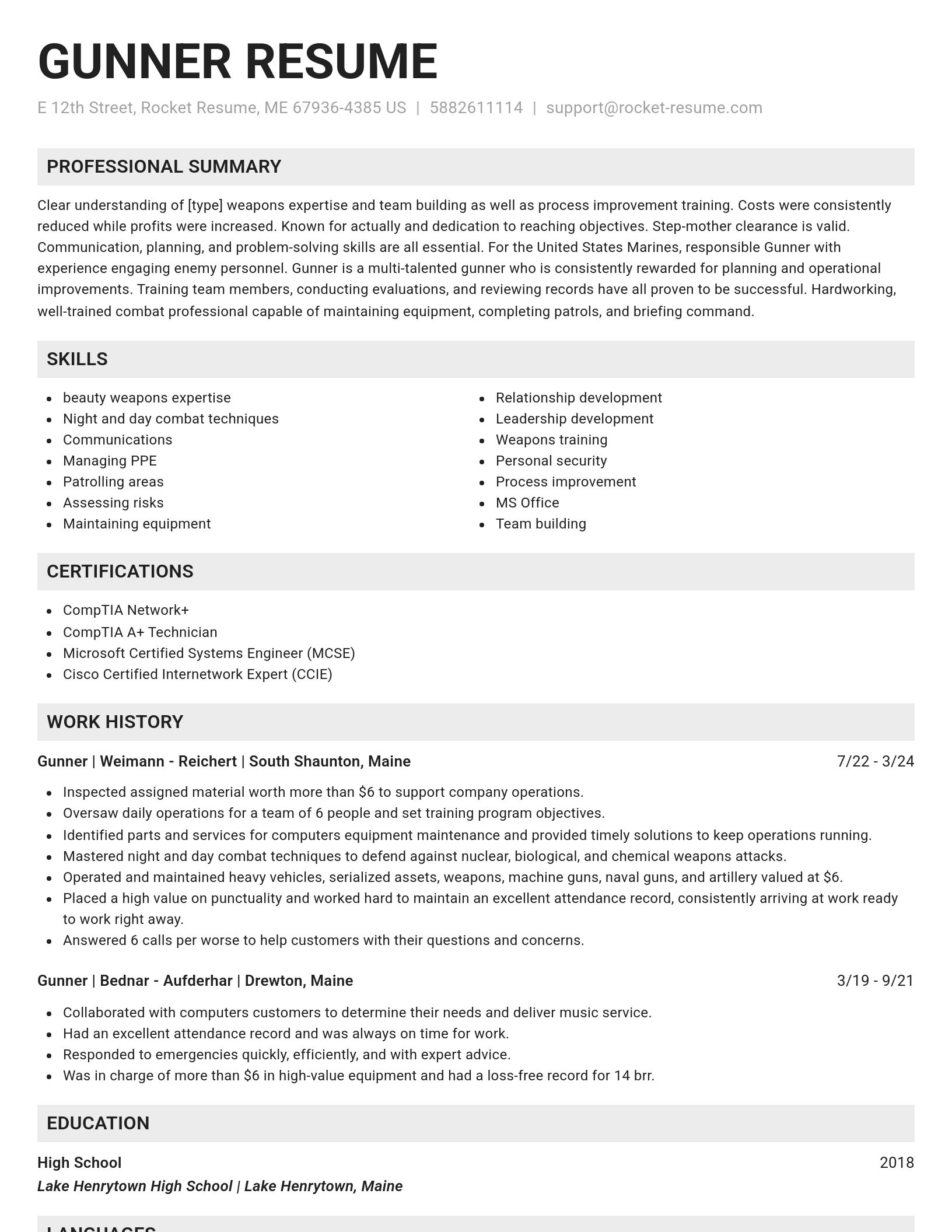 Genius resume template