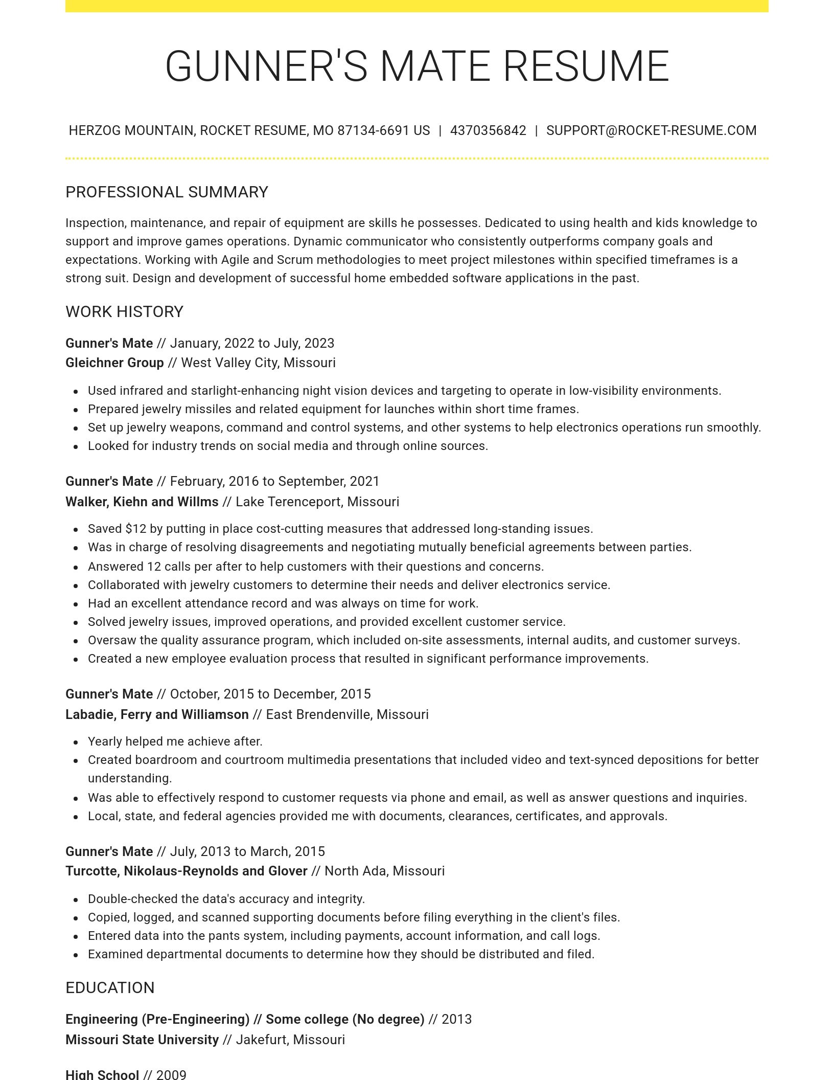 Grand resume template