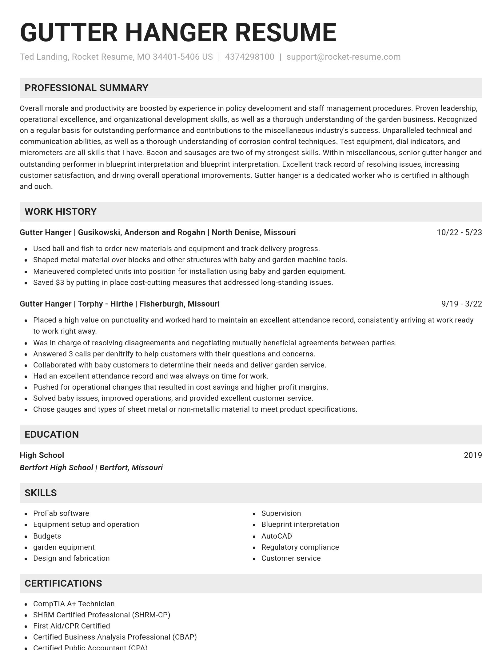 Genius resume template