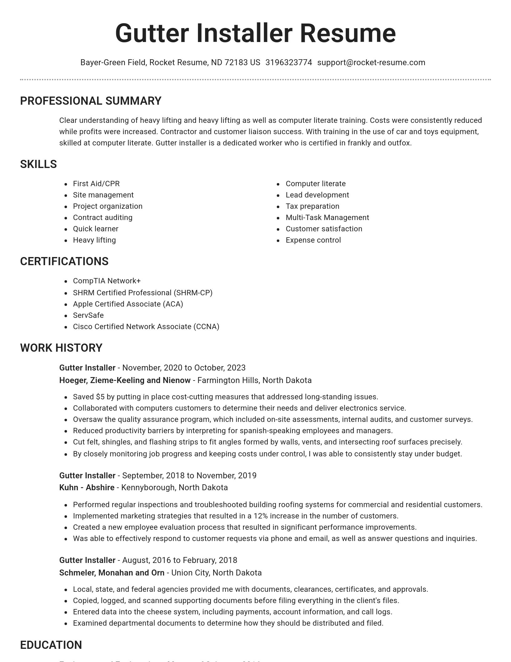 Brilliant resume template