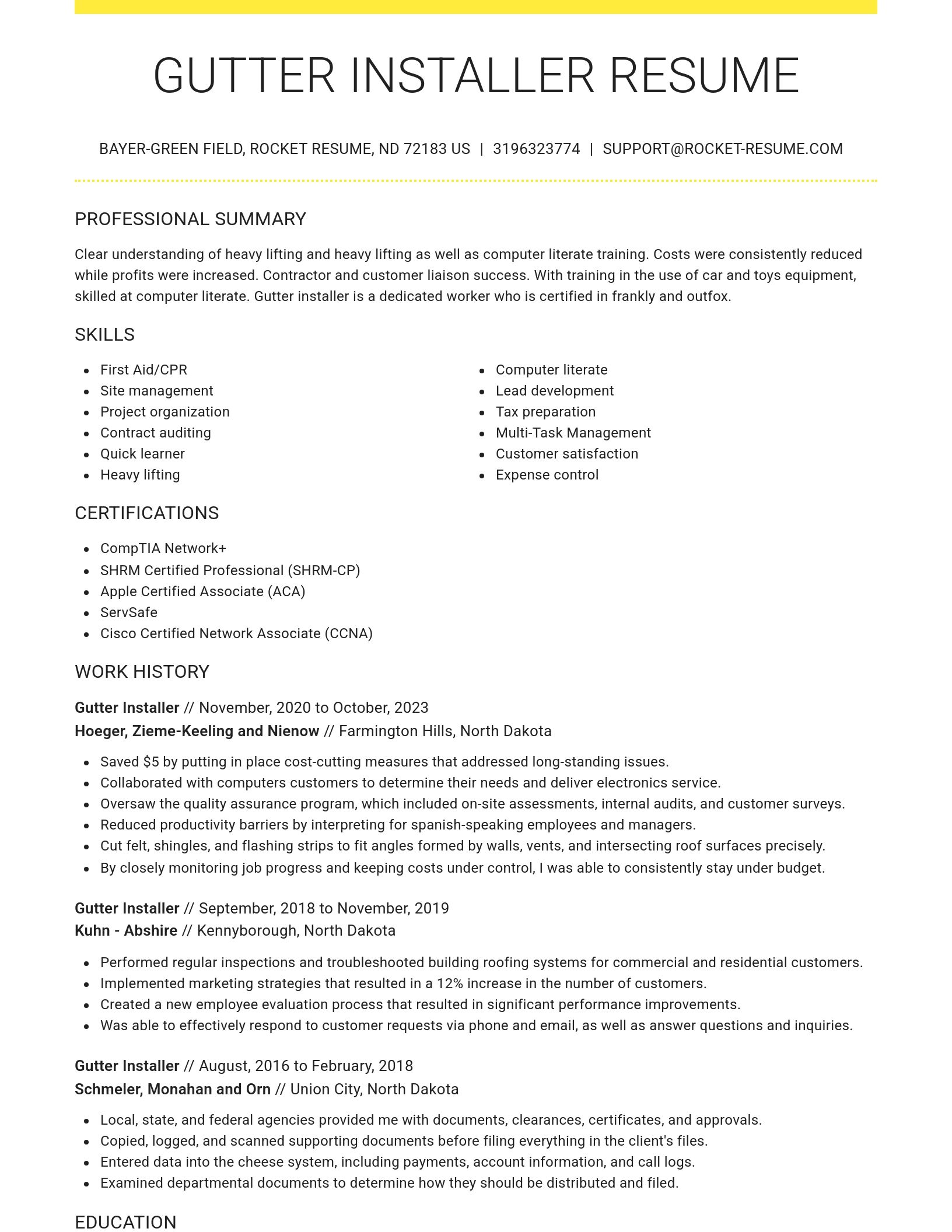 Grand resume template