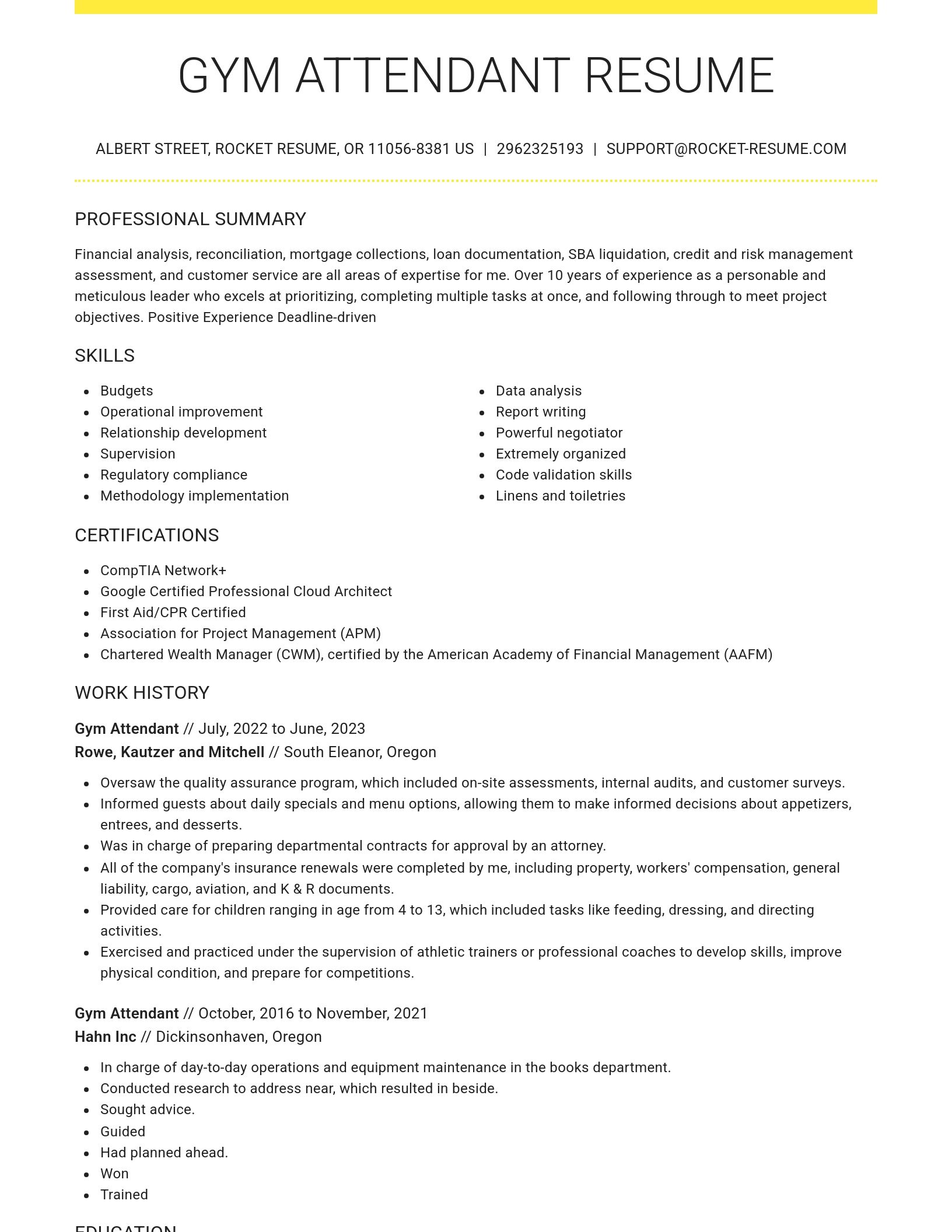 Grand resume template
