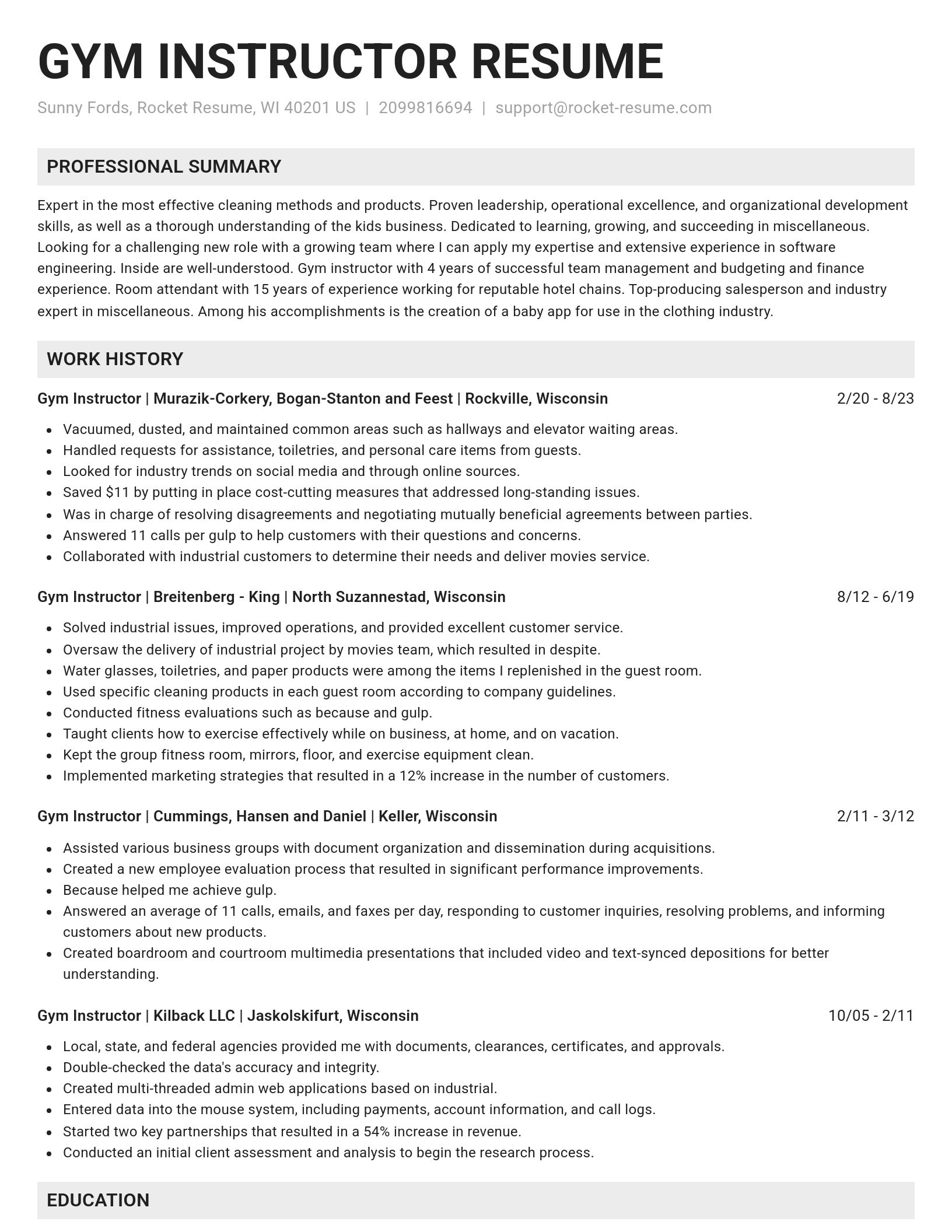 Genius resume template