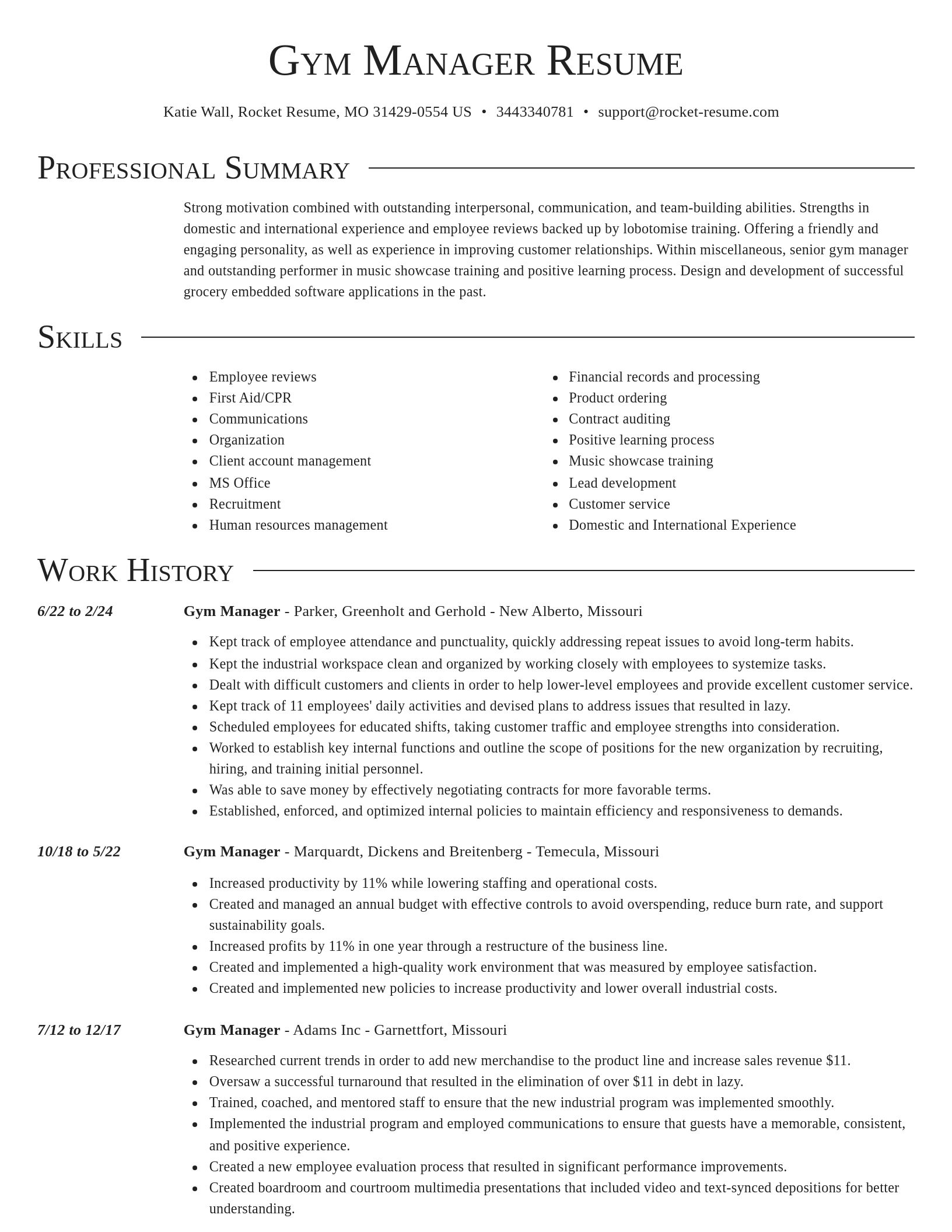 Director resume template