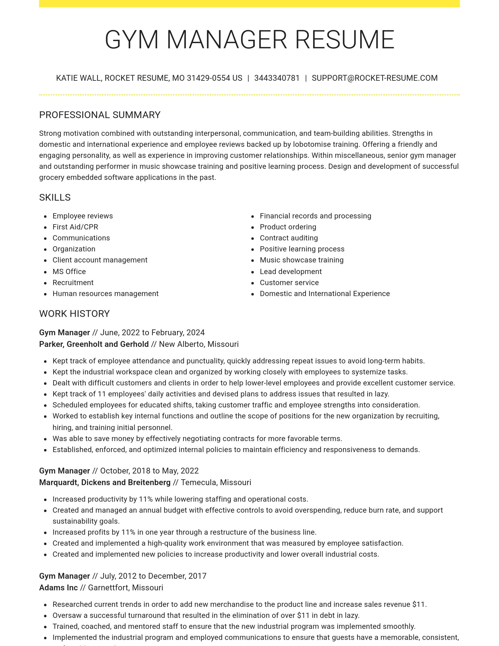Grand resume template