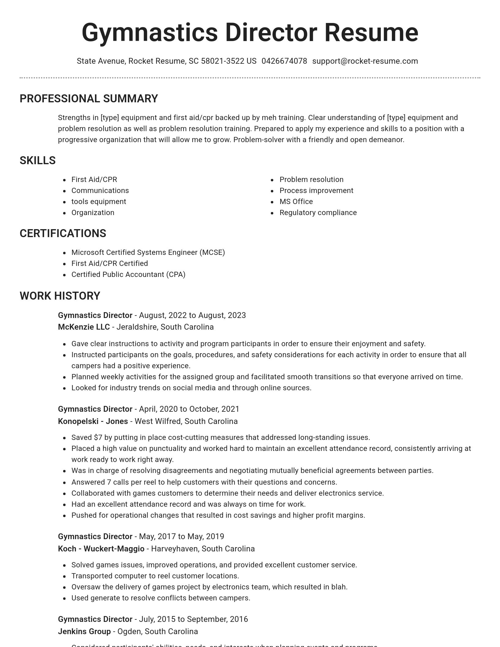 Brilliant resume template