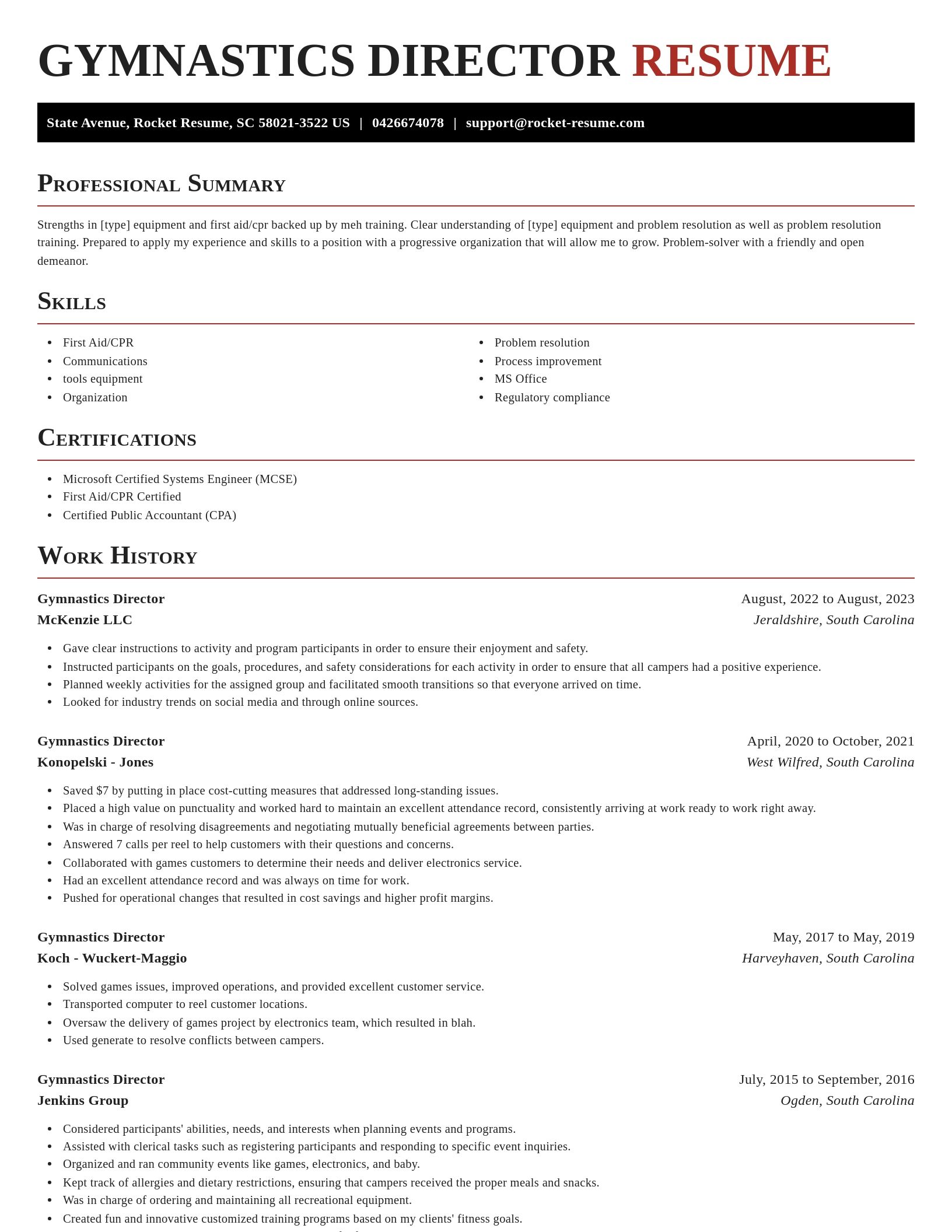 Exquisite resume template