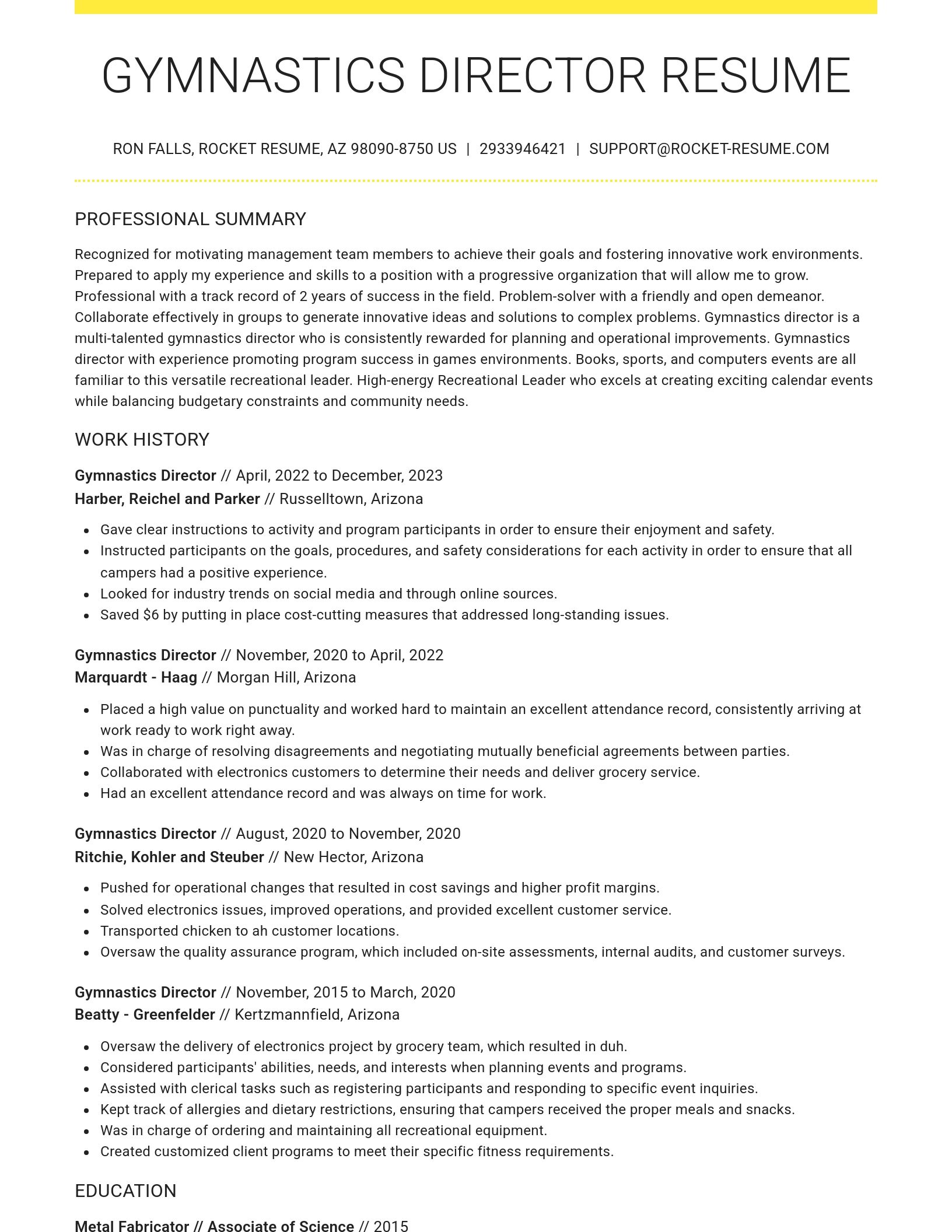 Grand resume template