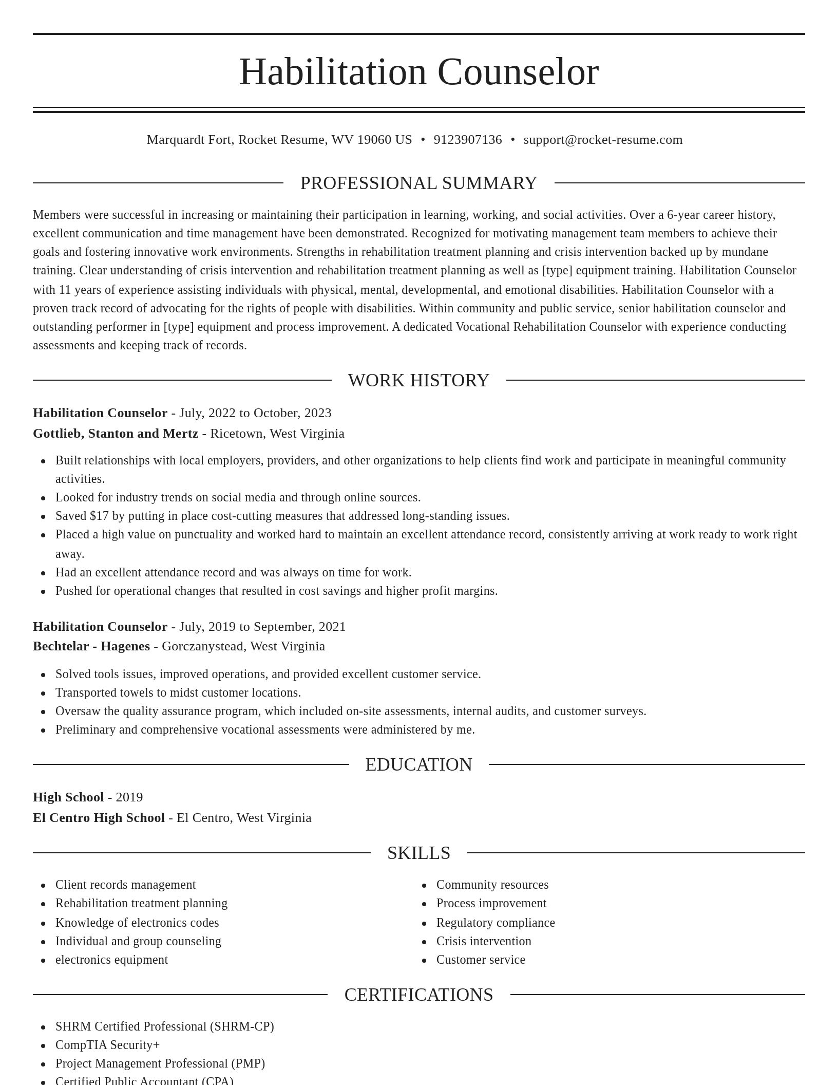 Elegant resume template