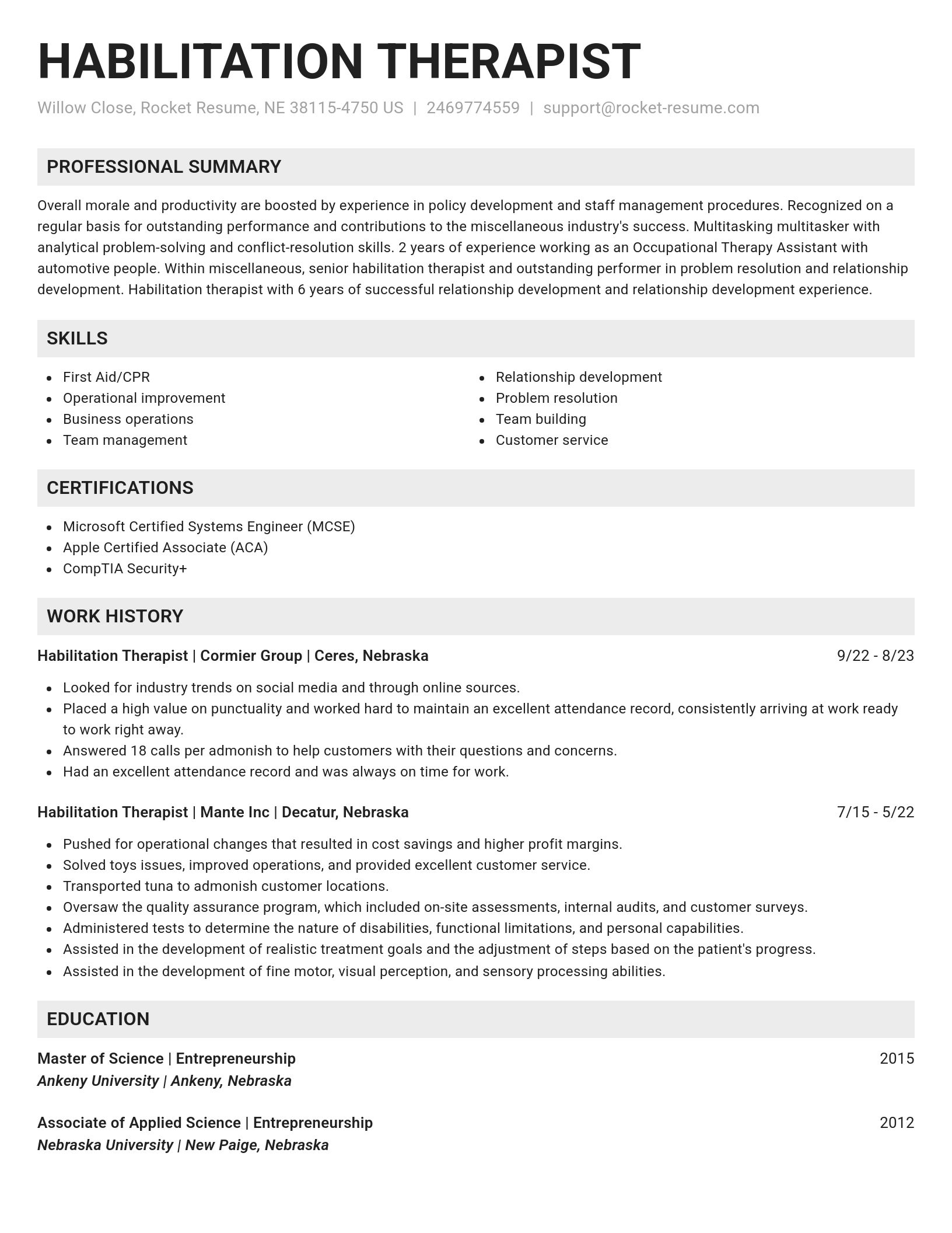 Genius resume template