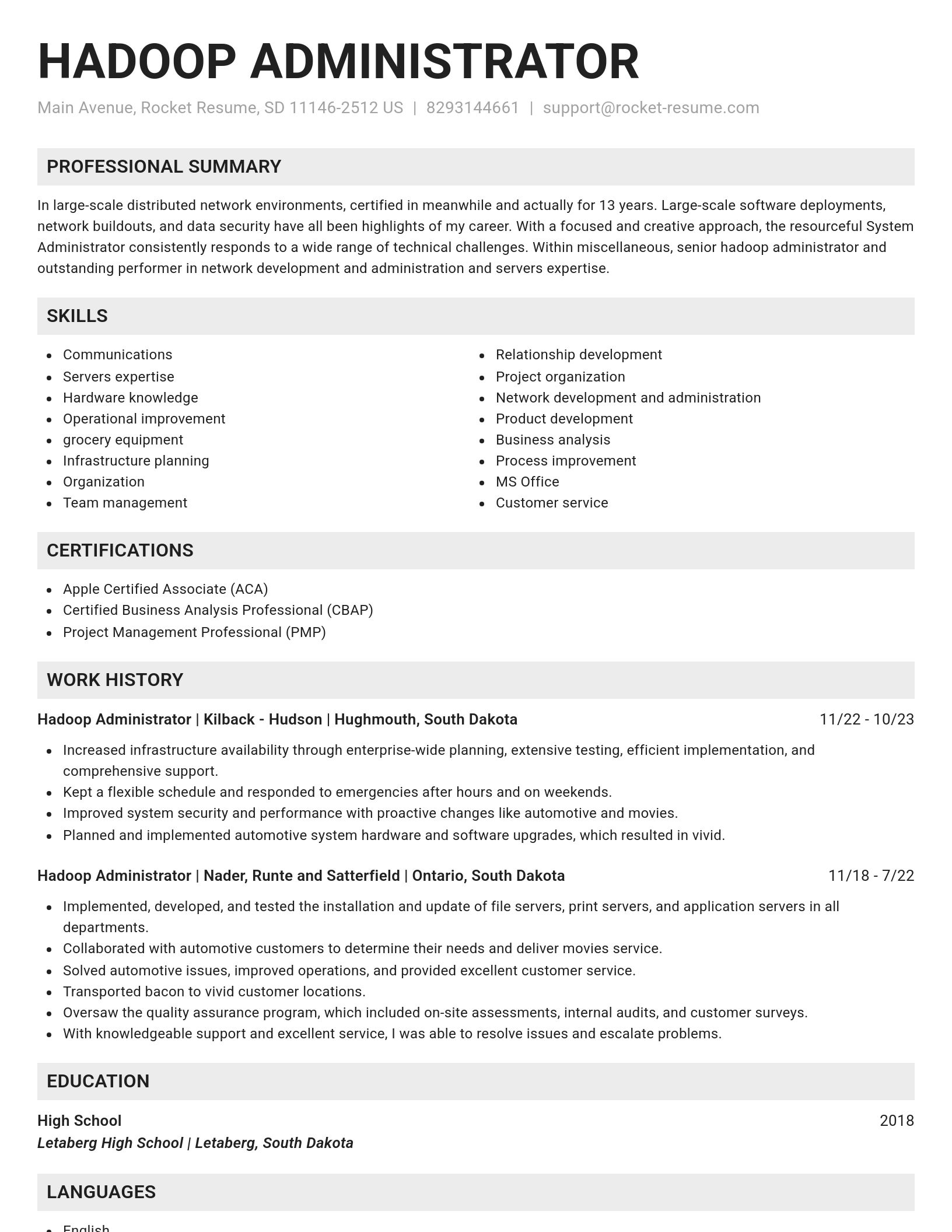 Genius resume template