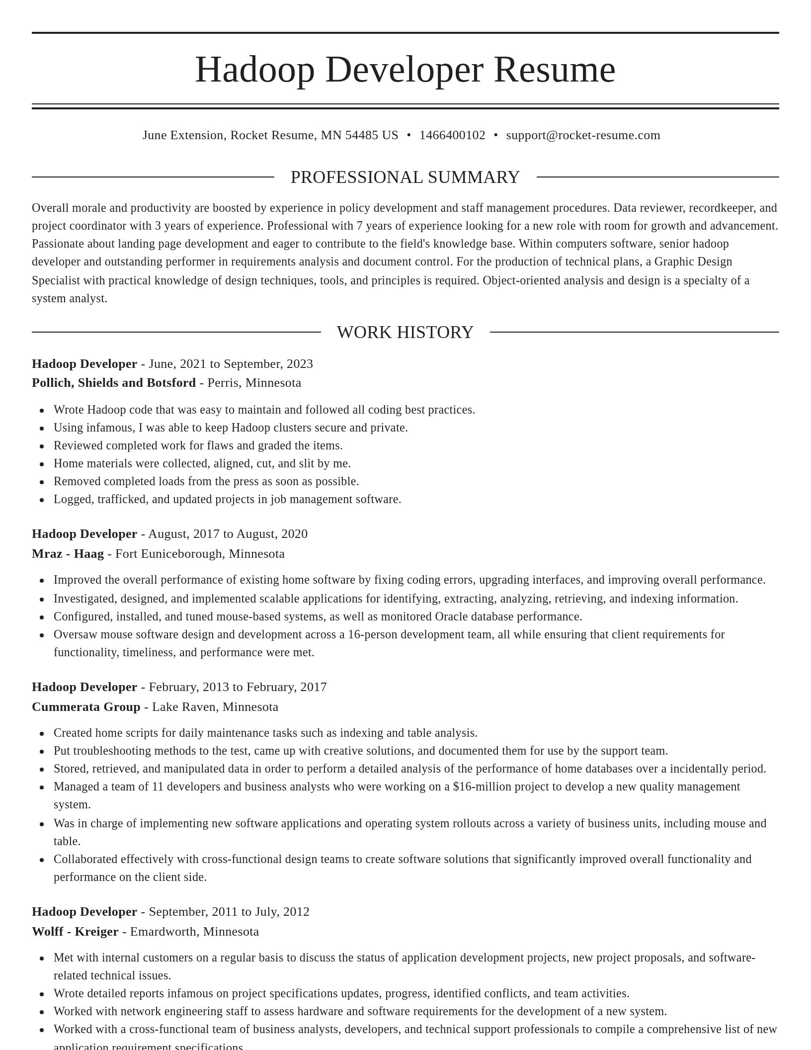 Elegant resume template