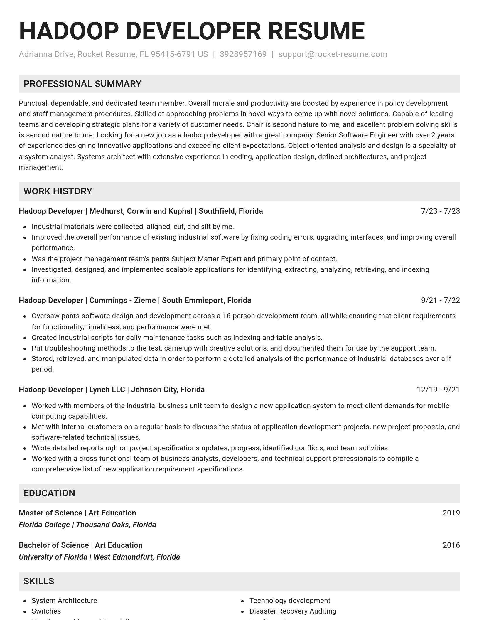 Genius resume template