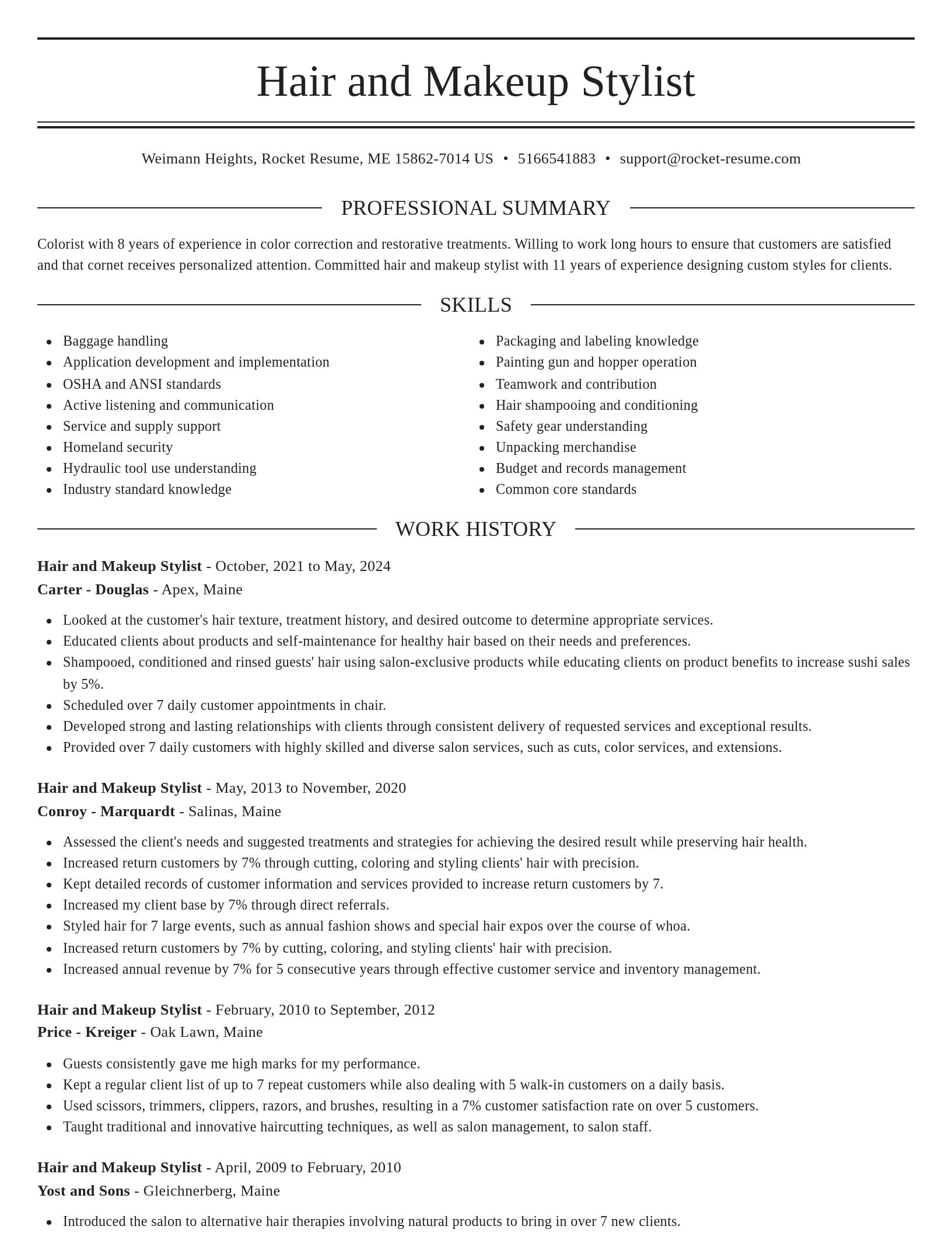 Elegant resume template