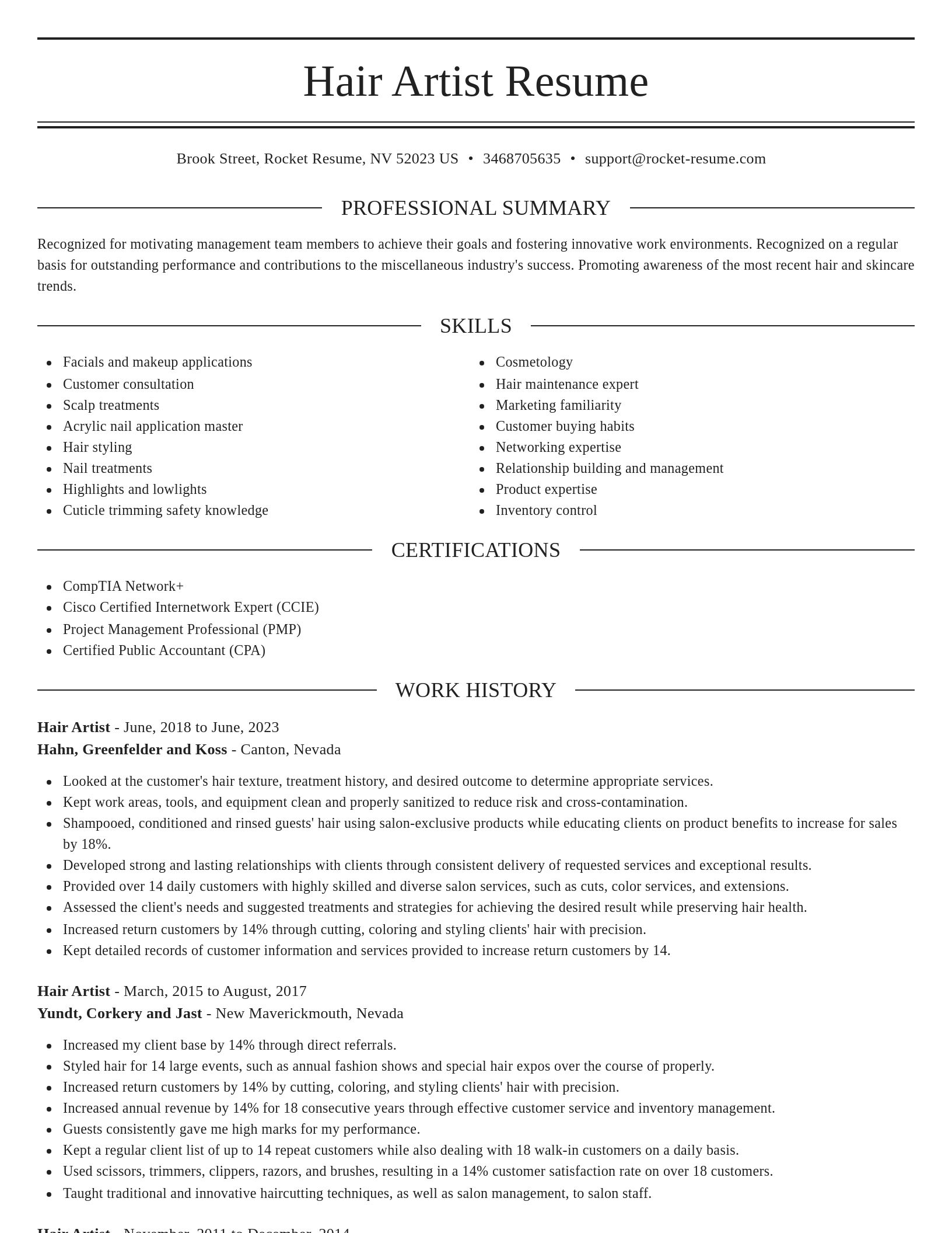 Elegant resume template