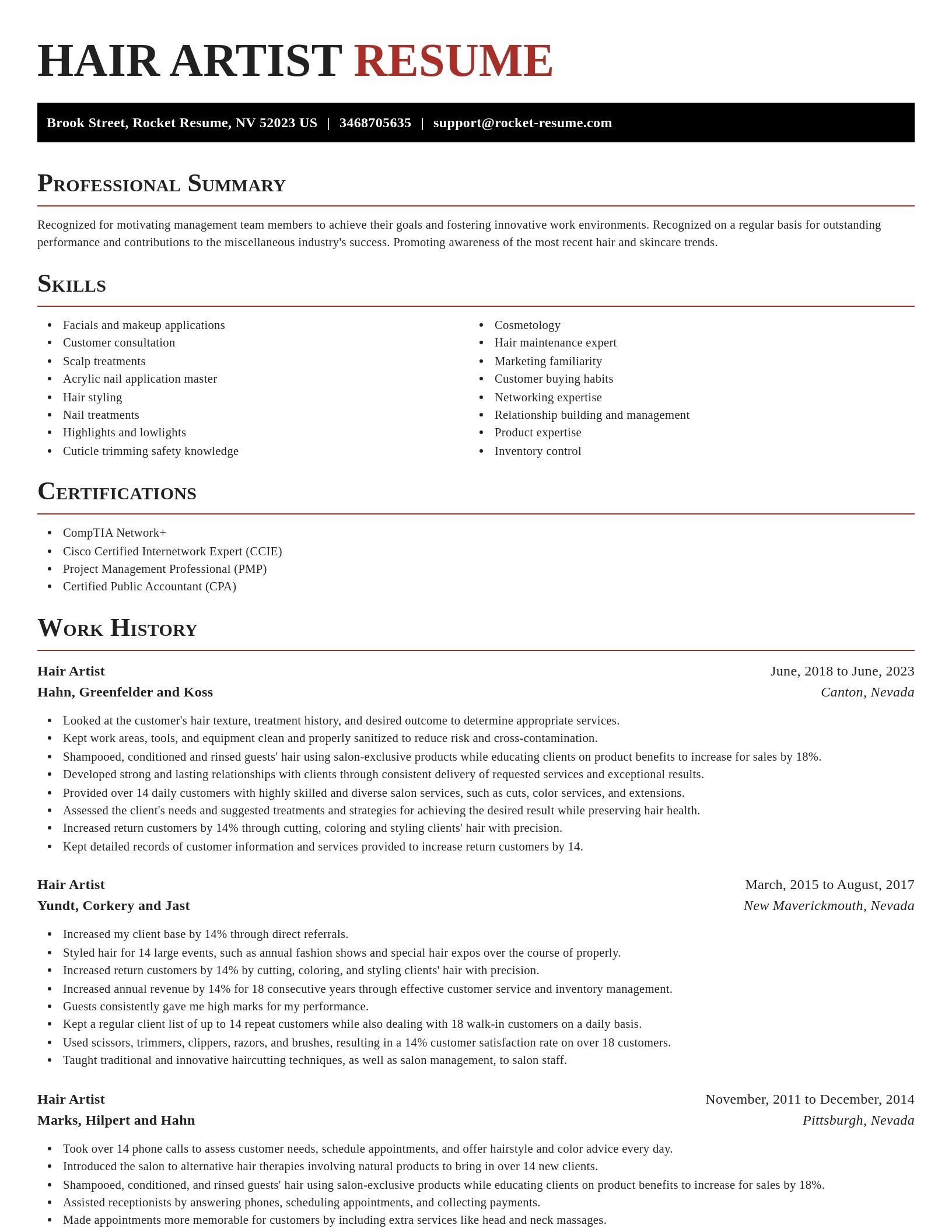 Exquisite resume template