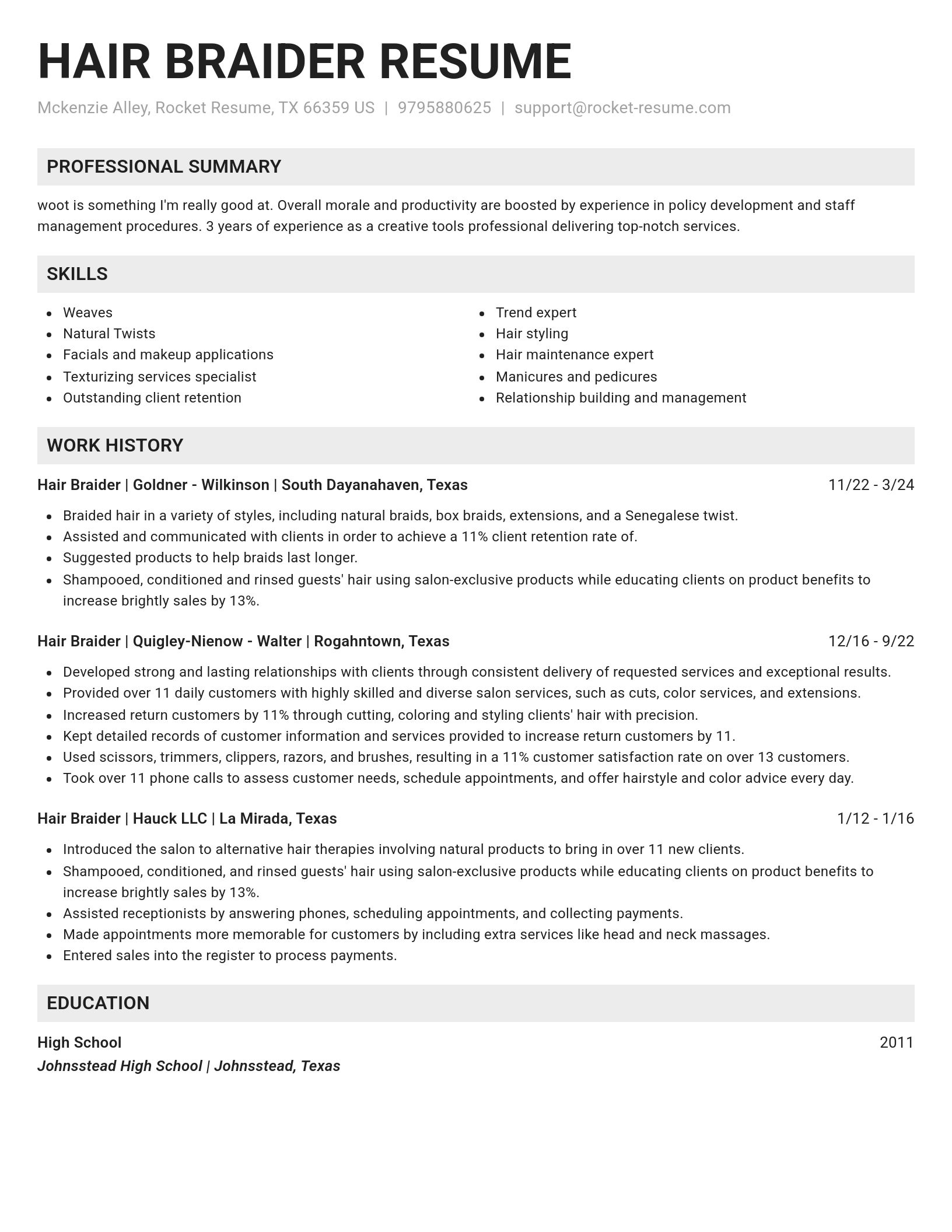 Genius resume template