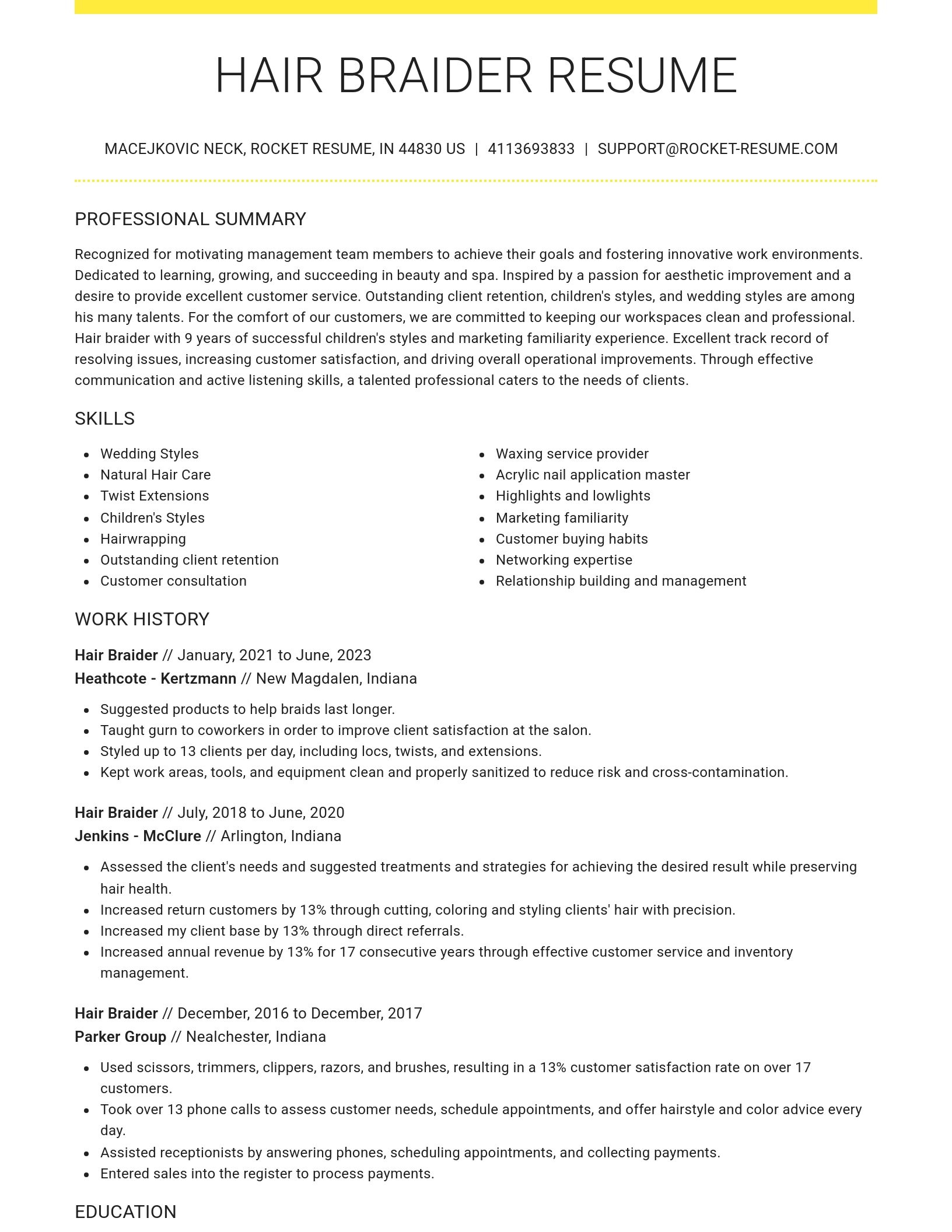 Grand resume template
