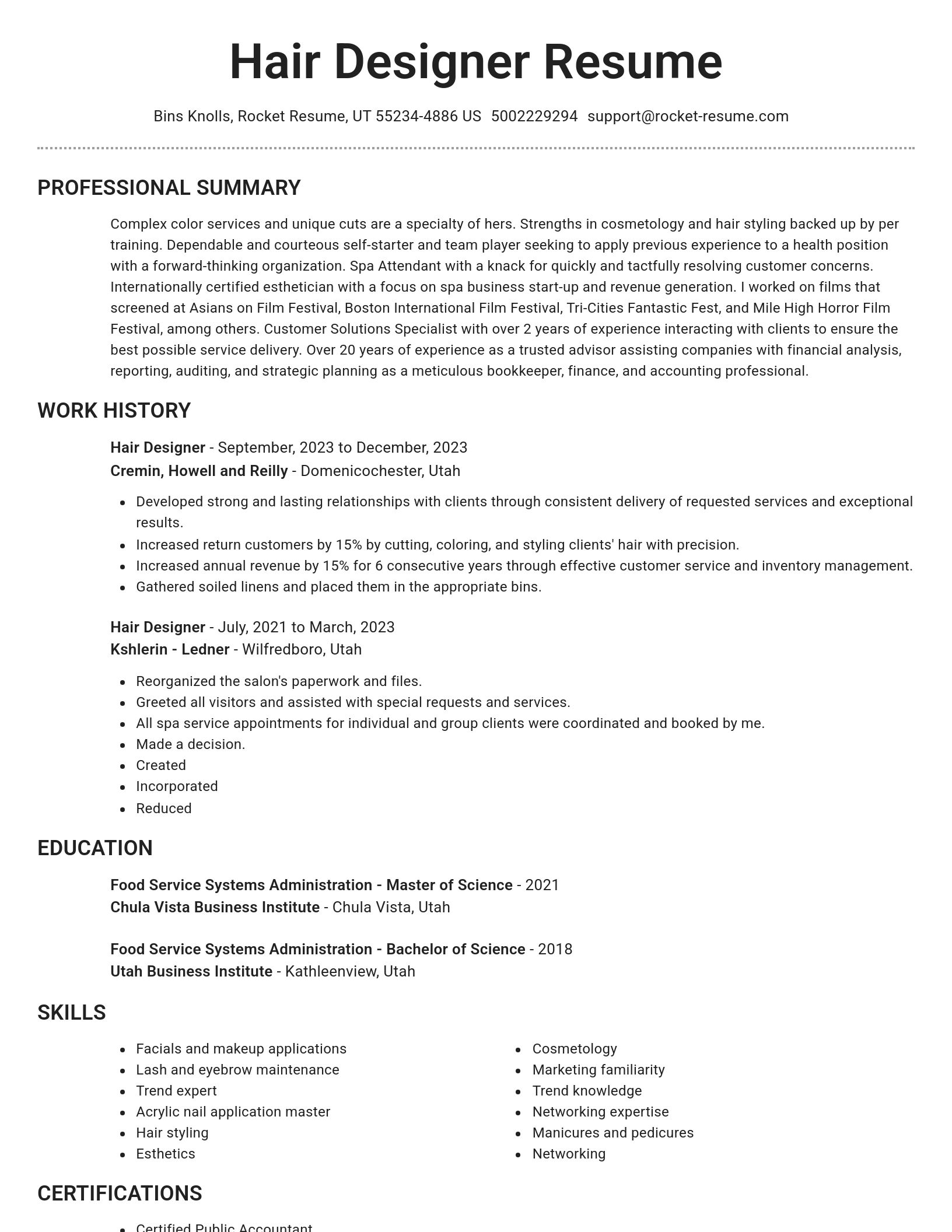 Brilliant resume template
