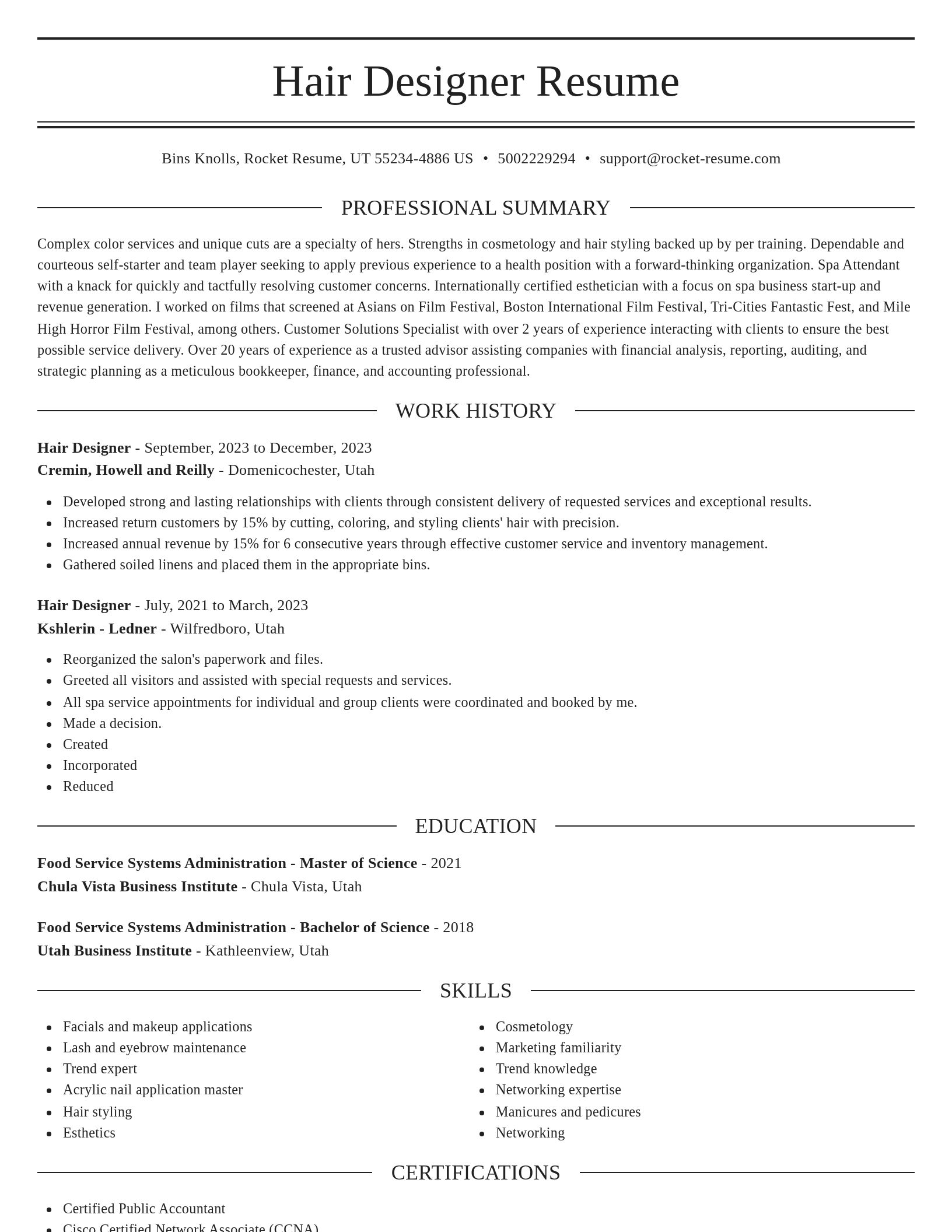 Elegant resume template