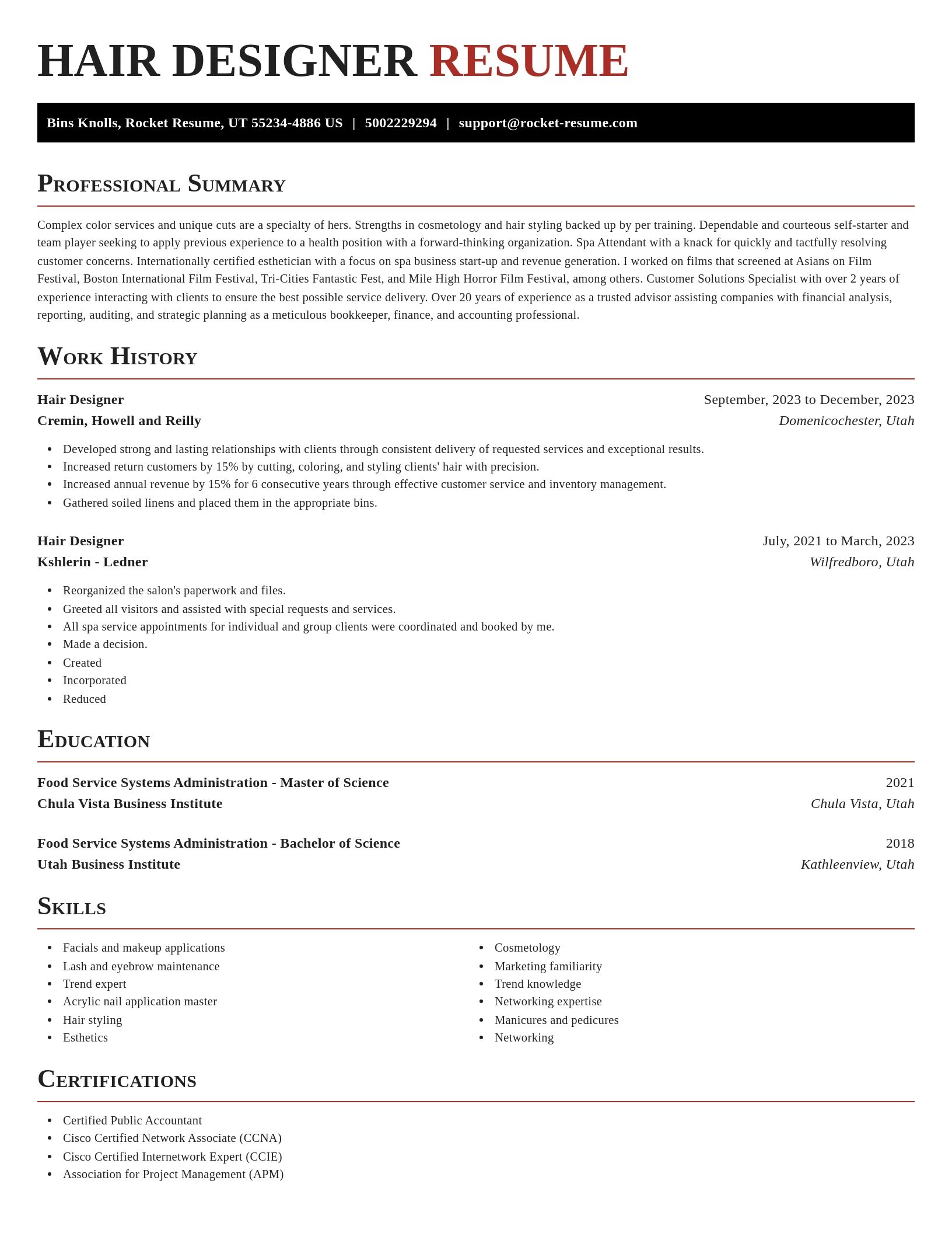 Exquisite resume template