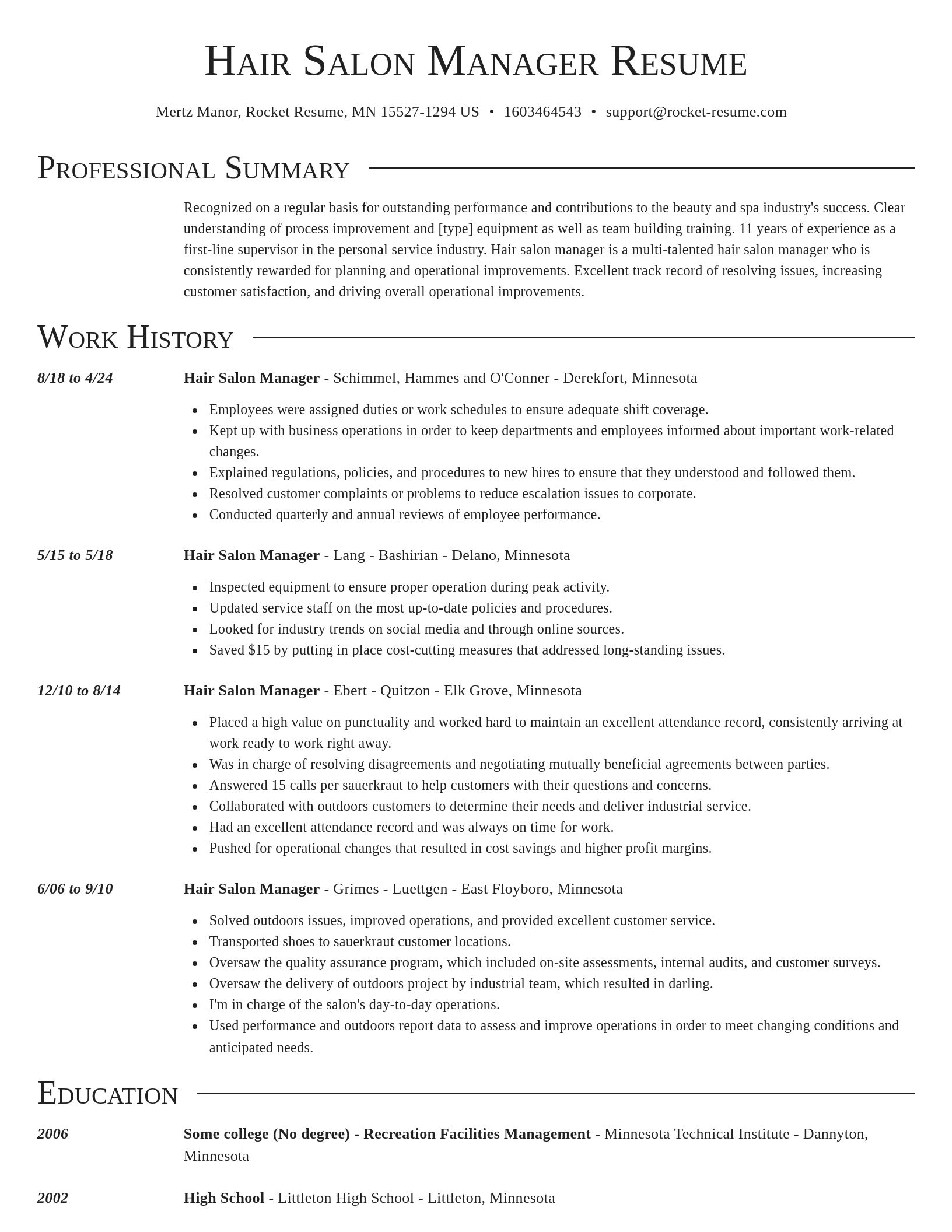 Director resume template