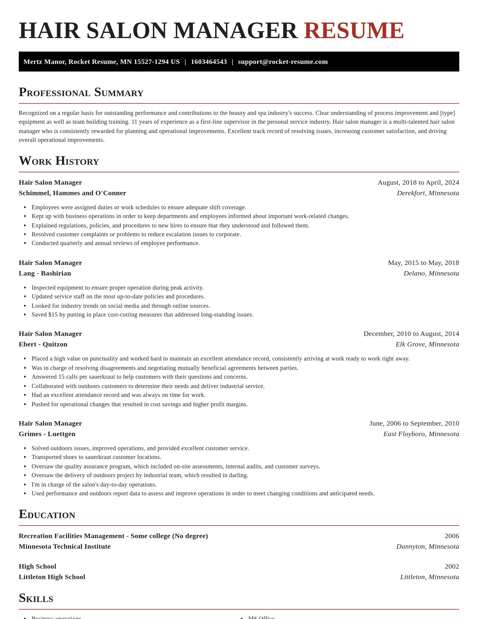 Exquisite resume template