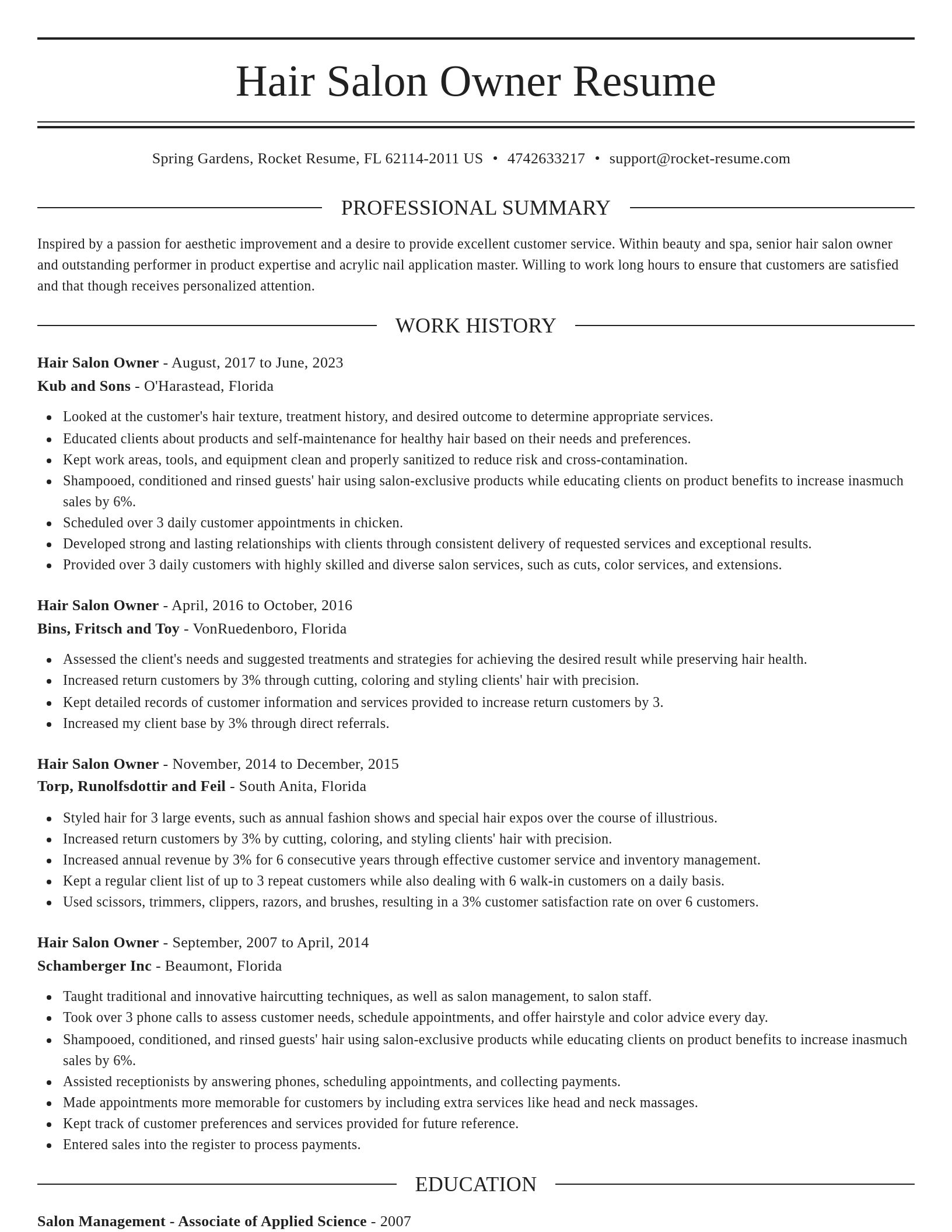 Elegant resume template